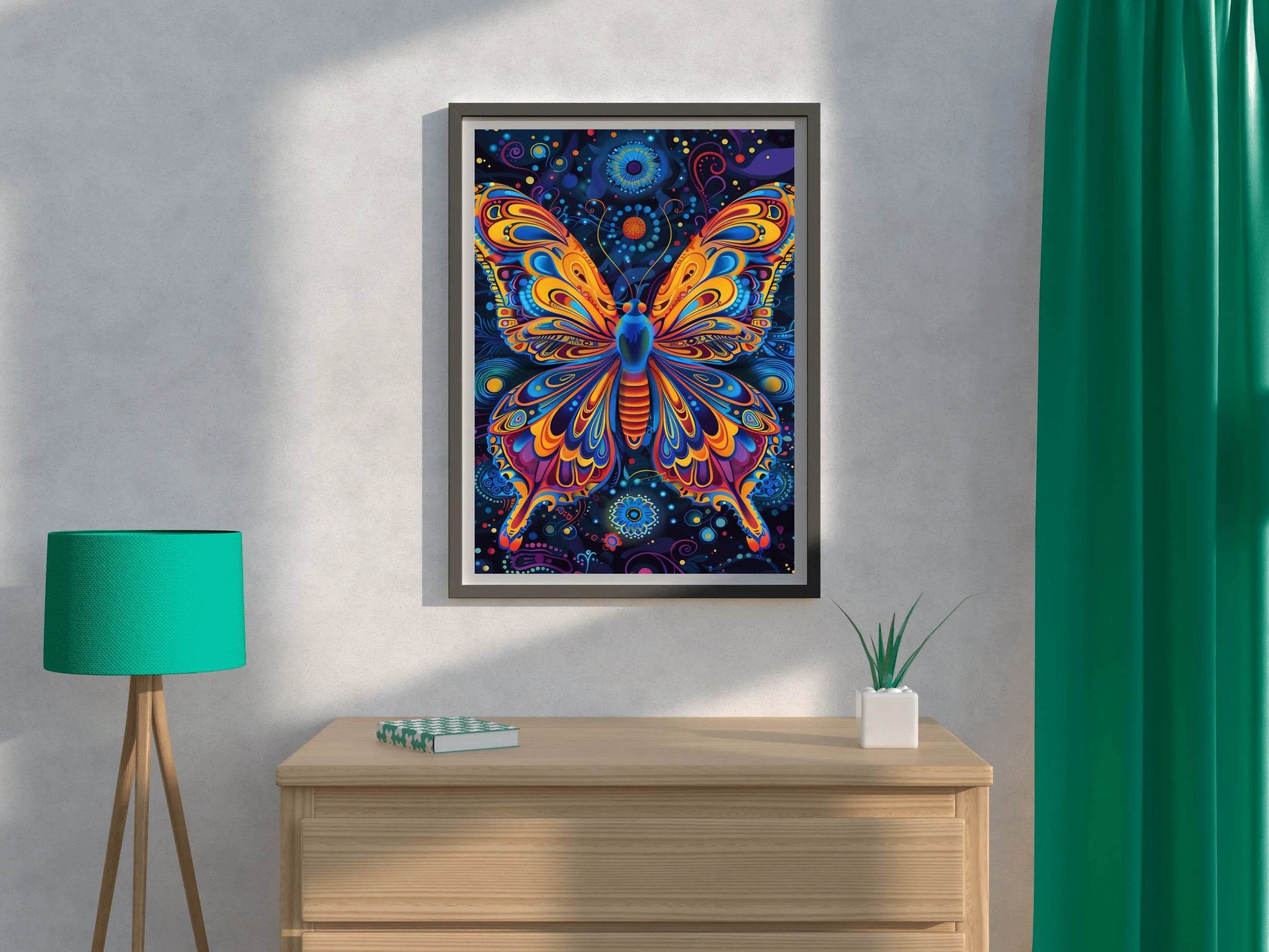 Majestic Butterfly with Fully Visible Symmetrical wings Wall Art - beink online art store