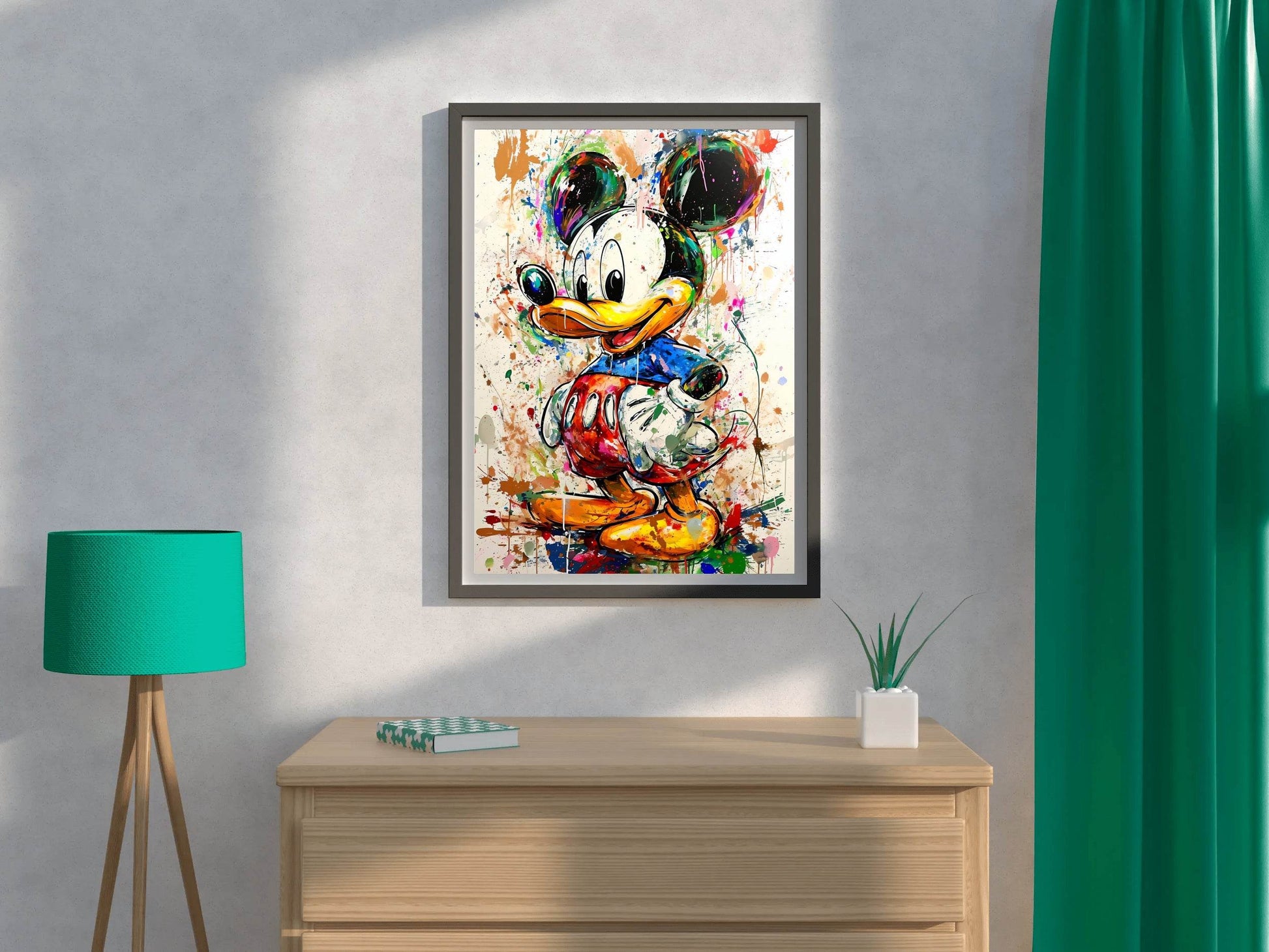Colorful Mickey with Oil Paint Wall Art - beink online art store