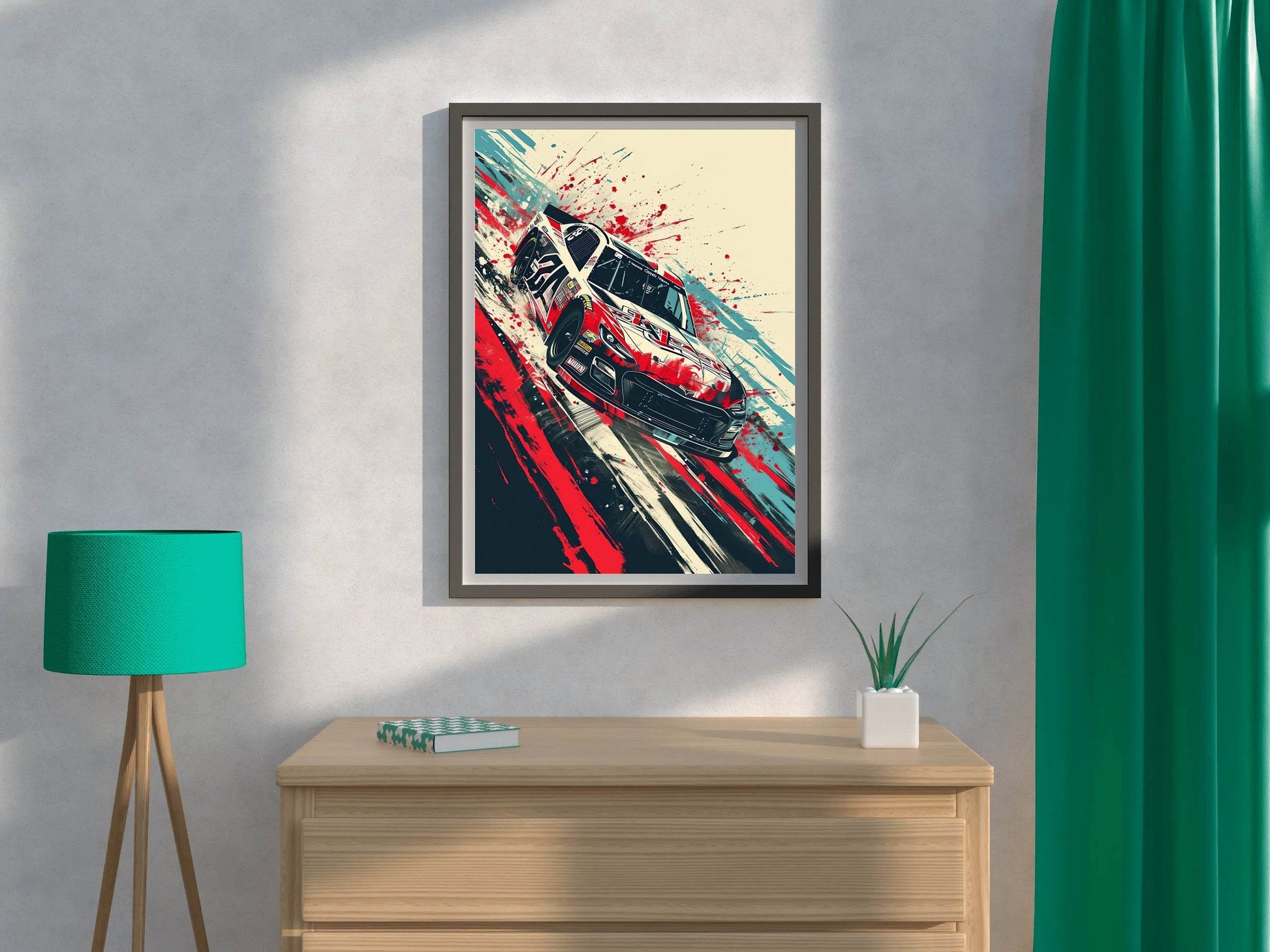 Chevrolet Red & White Race Wall Art - beink online art store