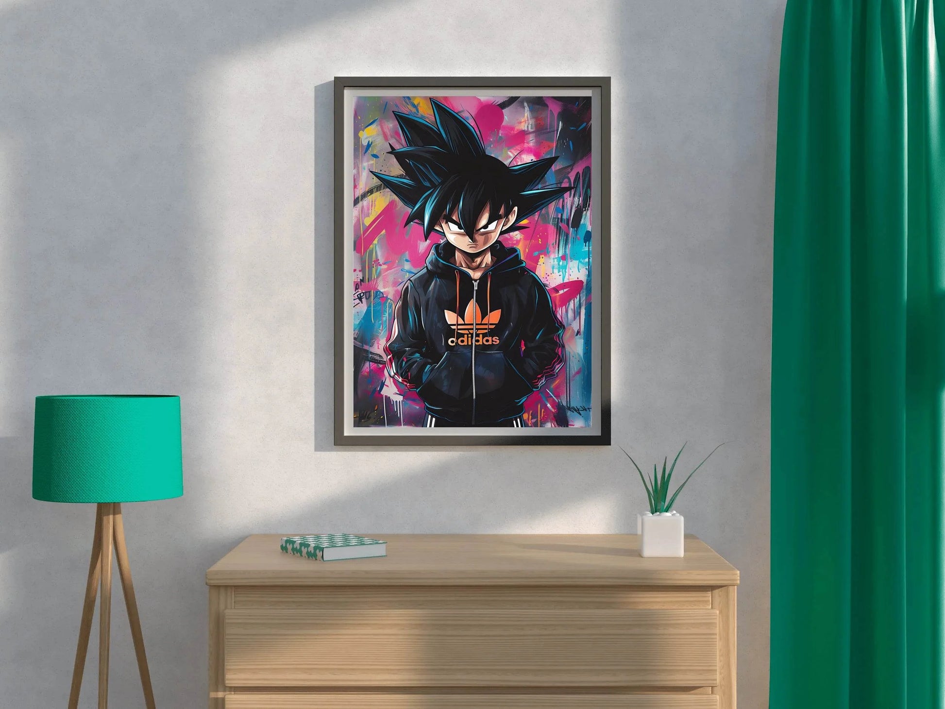 Black Goku Anime Wall Art - beink online art store