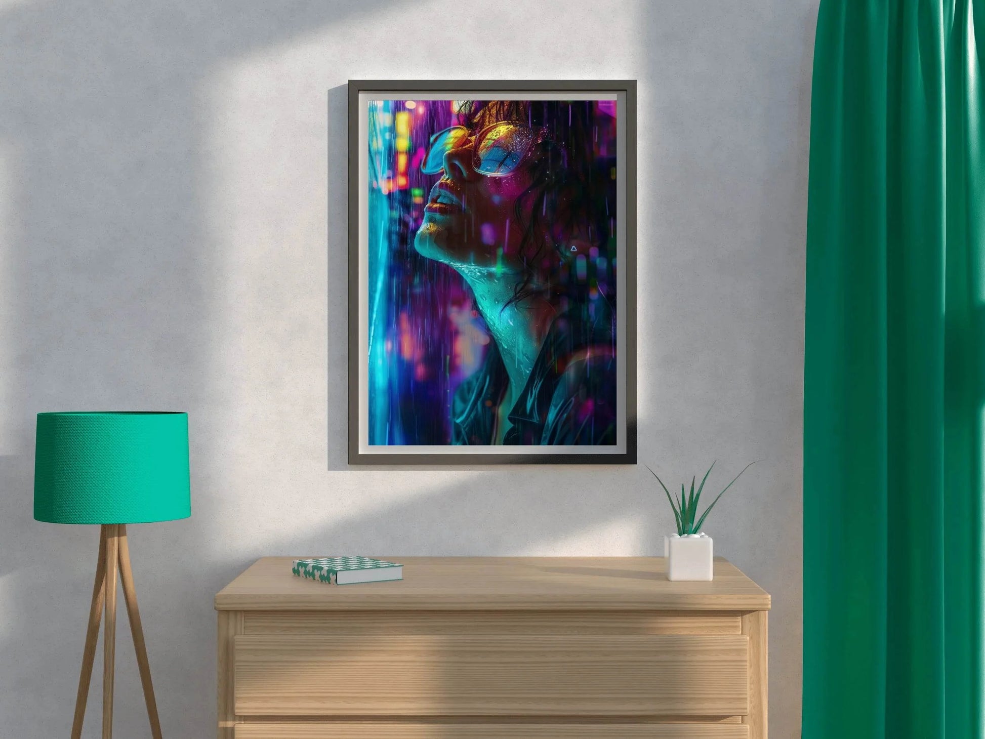 Holographic Female Face Close Up Digital Art - beink online art store