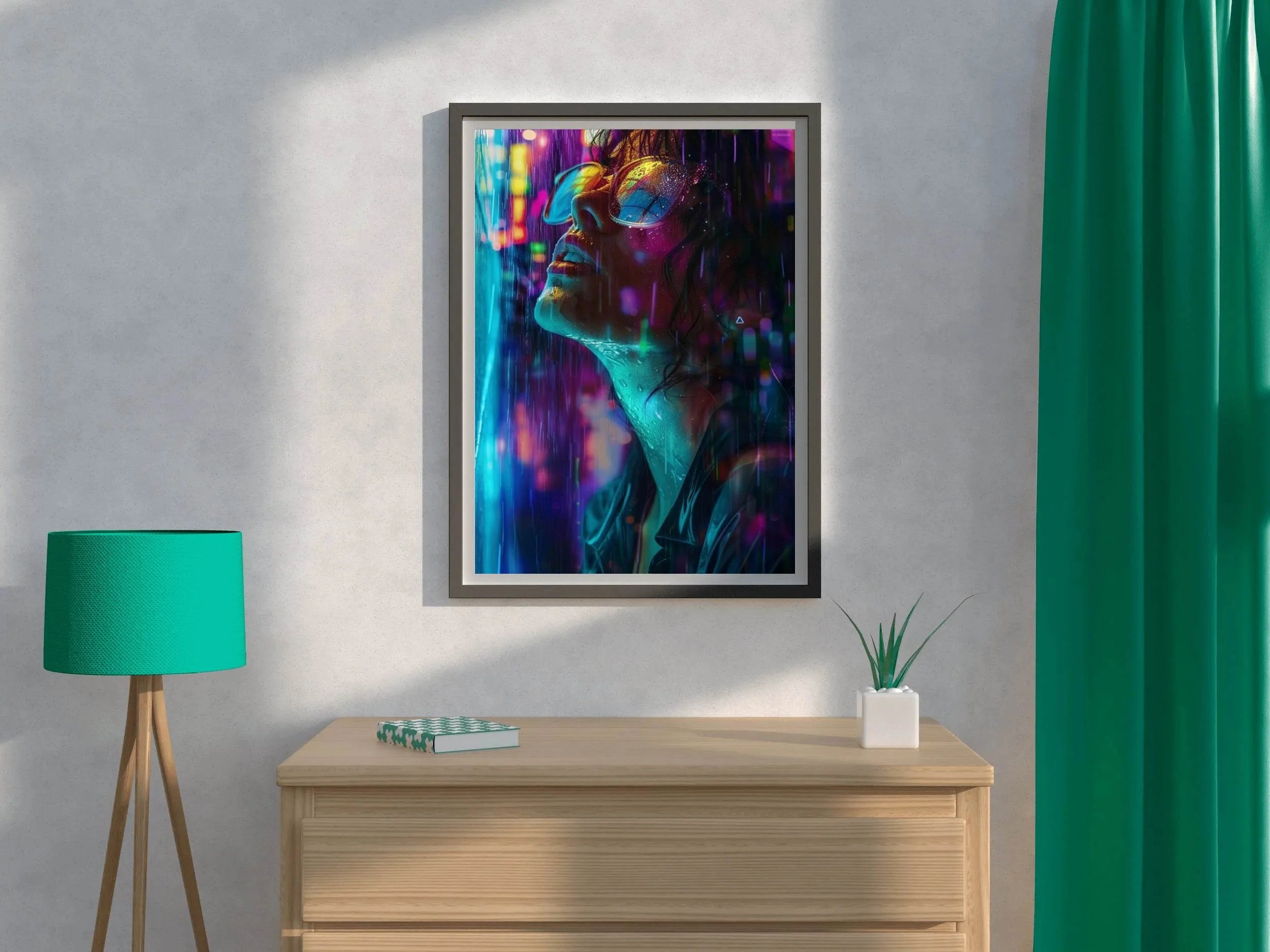 Holographic Female Face Close Up Digital Art - beink online art store