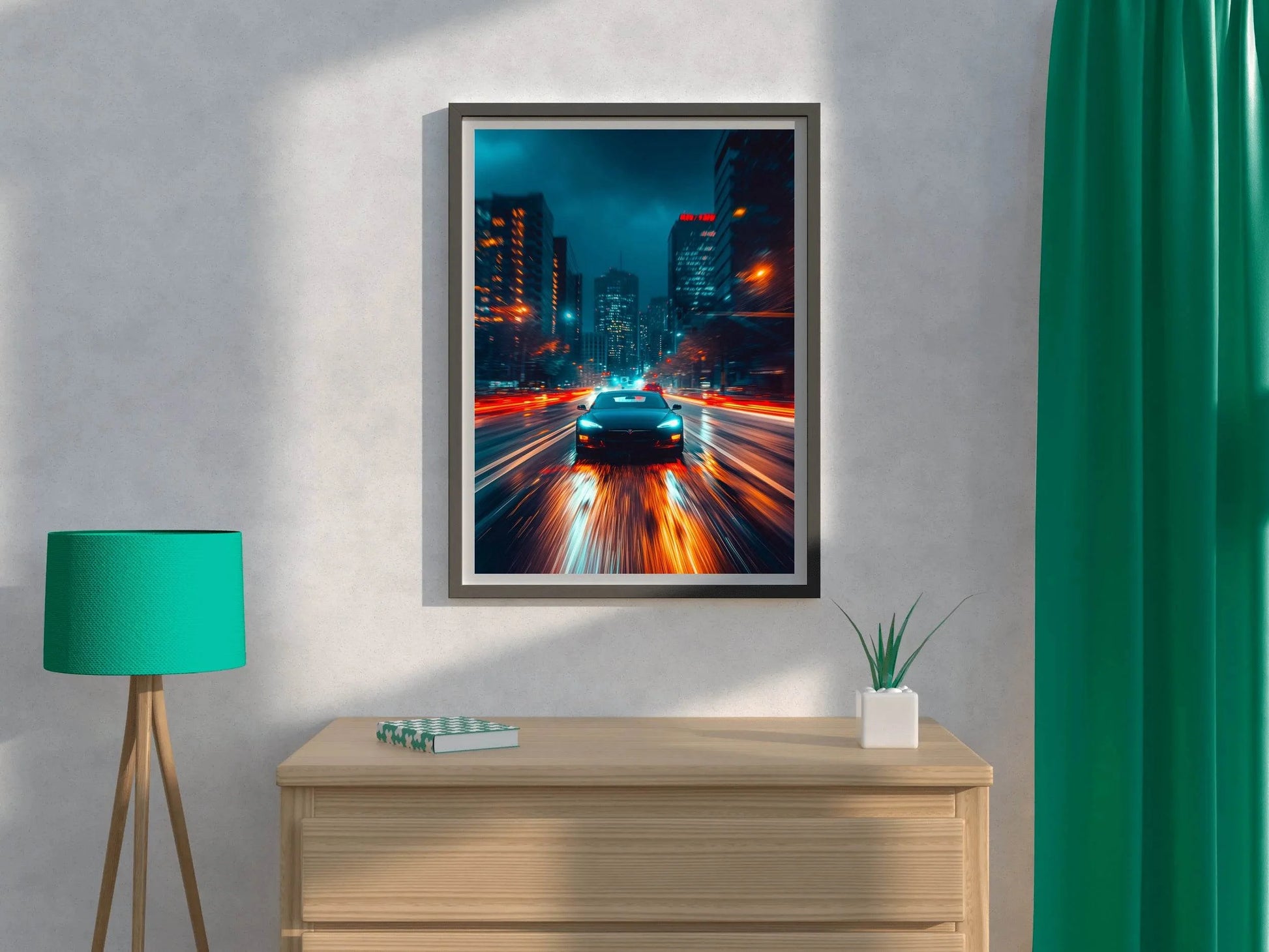 Tesla Model S Wall Art - beink online art store