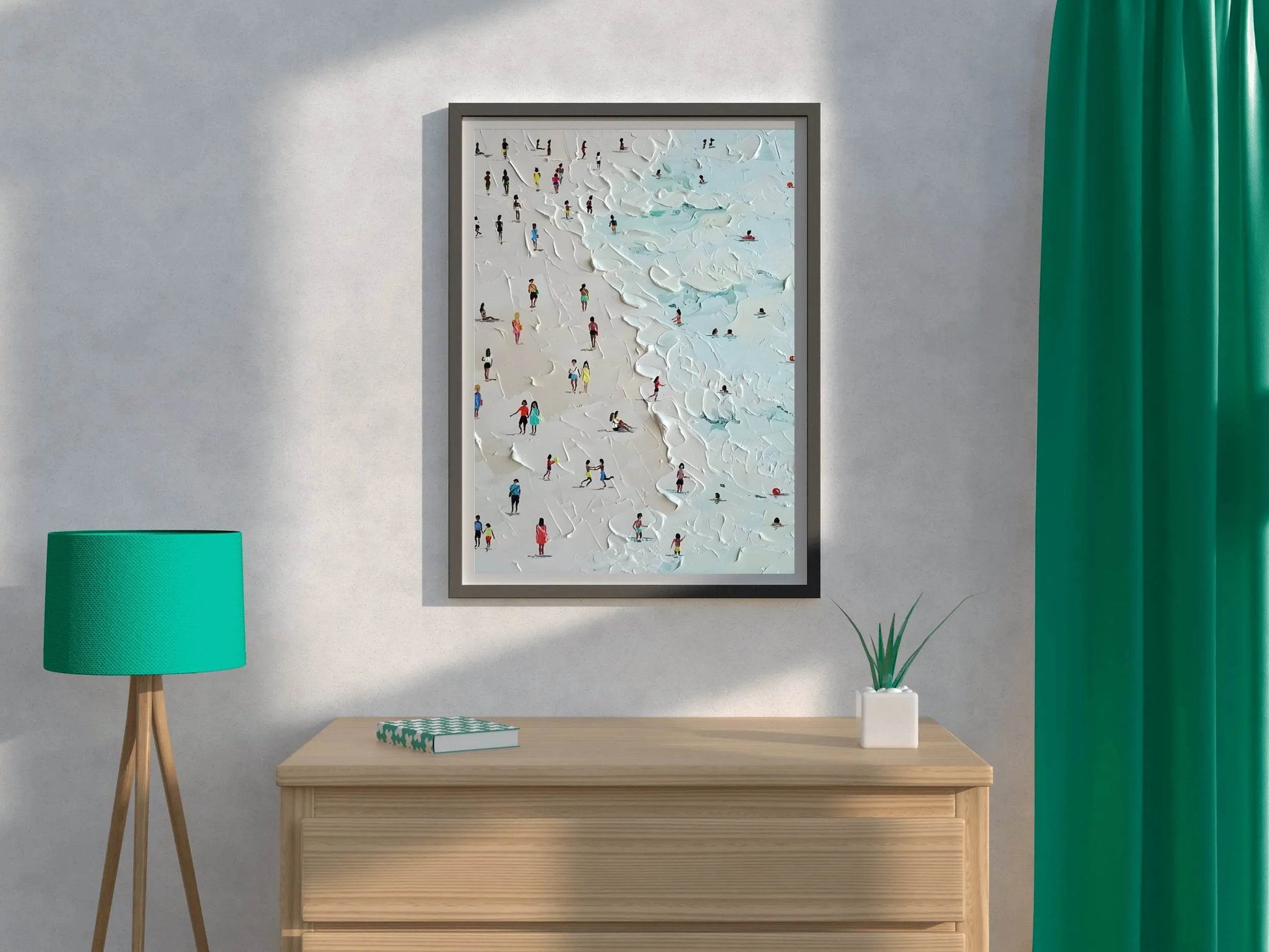Summer Day at the Shore Modern Wall Art - beink online art store