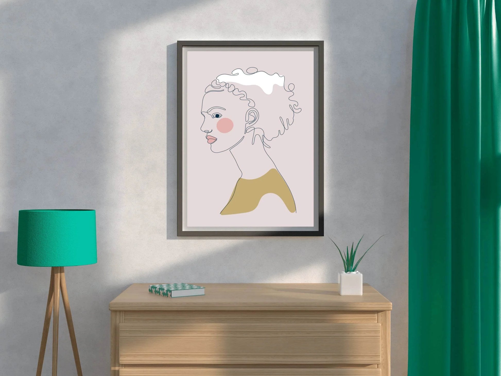 African Girl Face Wall Art - beink online art store
