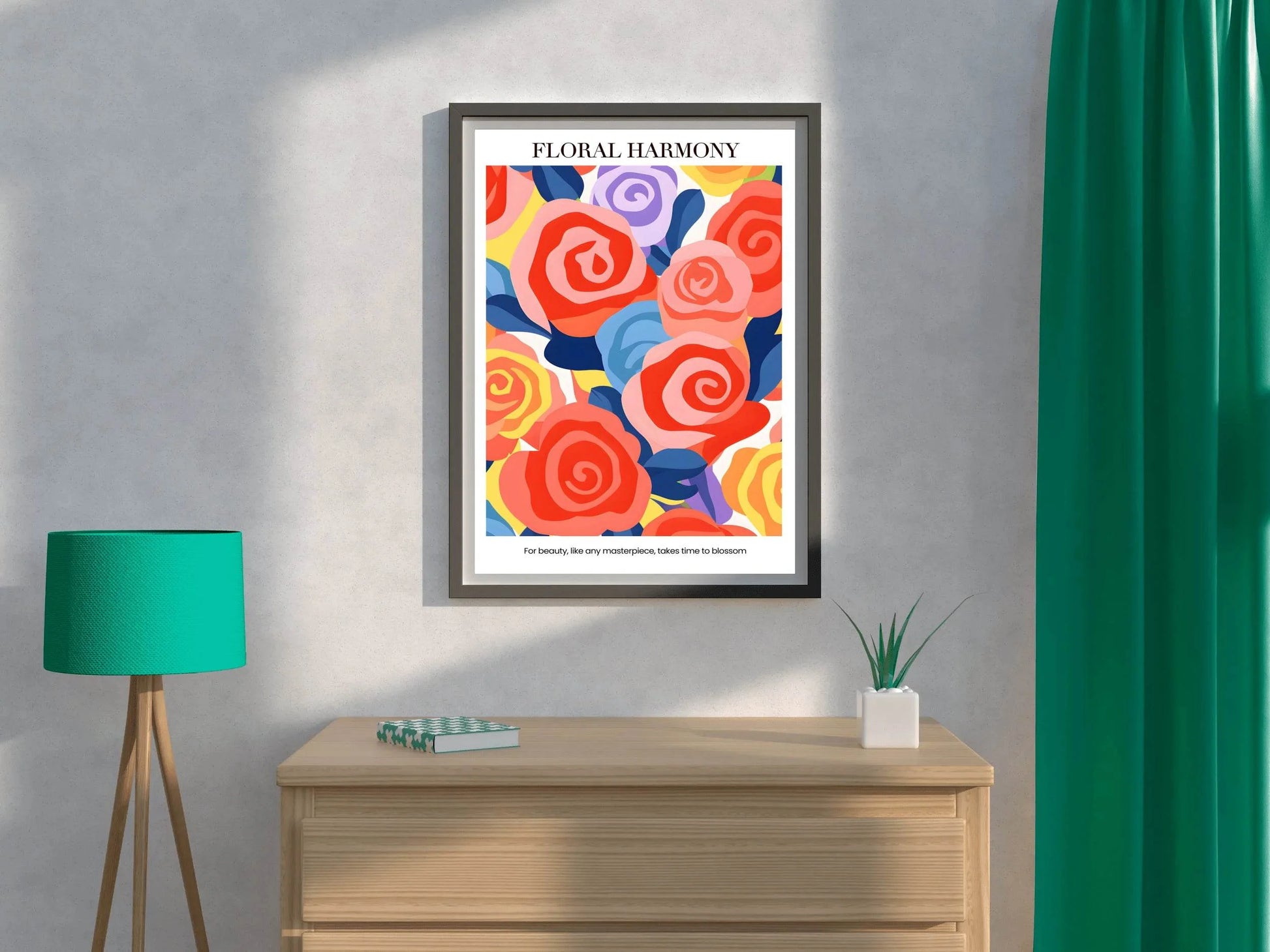 Painting Of Red Roses Wall Art - beink online art store