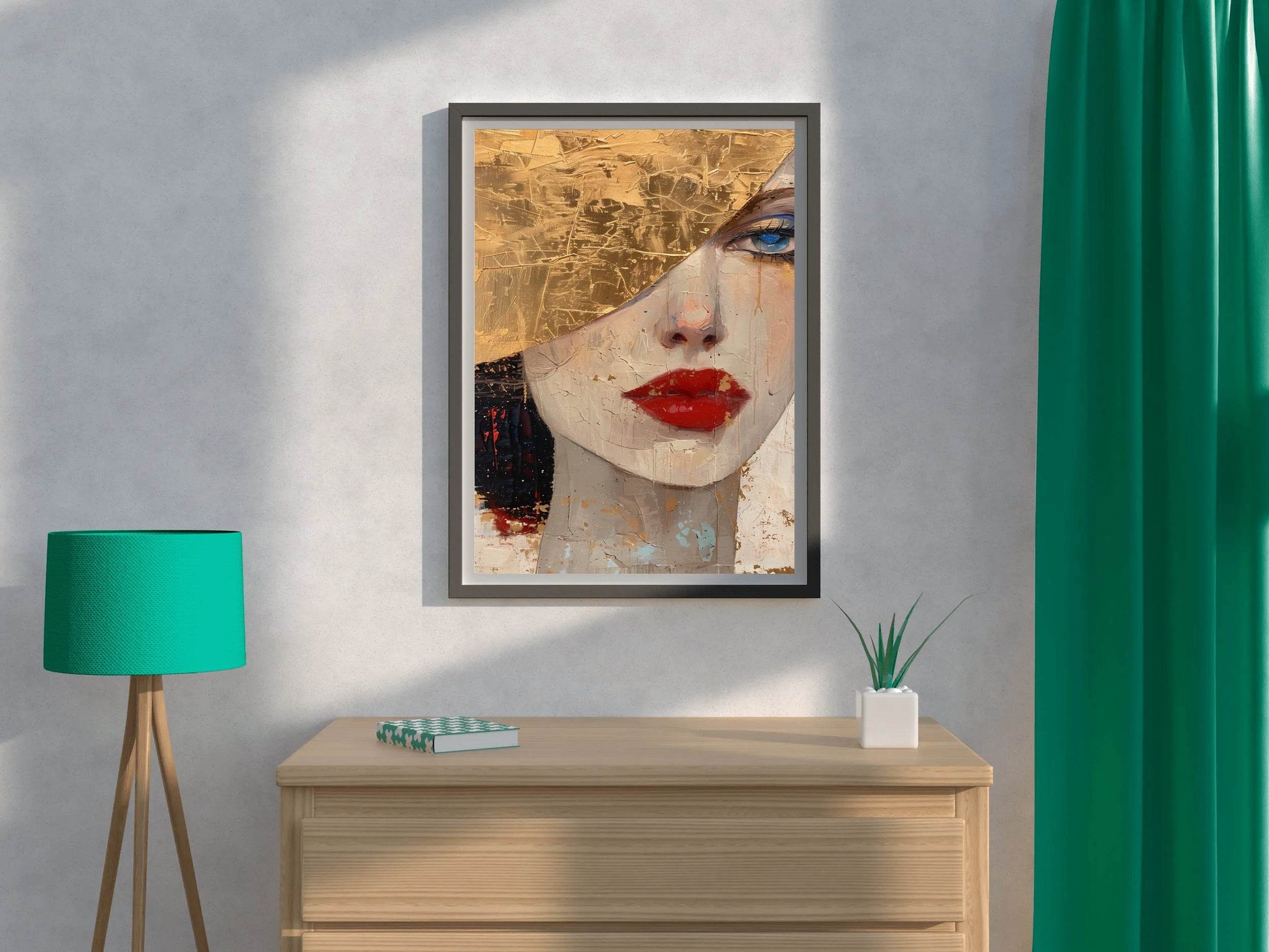 European Girl Face Painting Wall Art - beink online art store