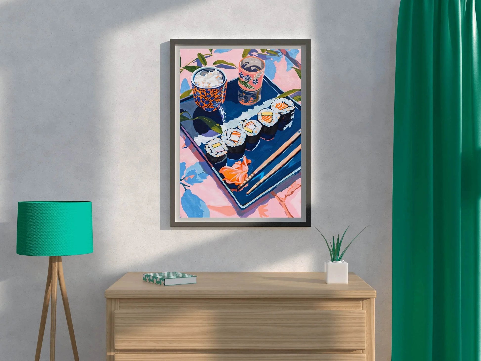 Colorful Sushi Plate Japanese Cuisine Wall Art - beink online art store