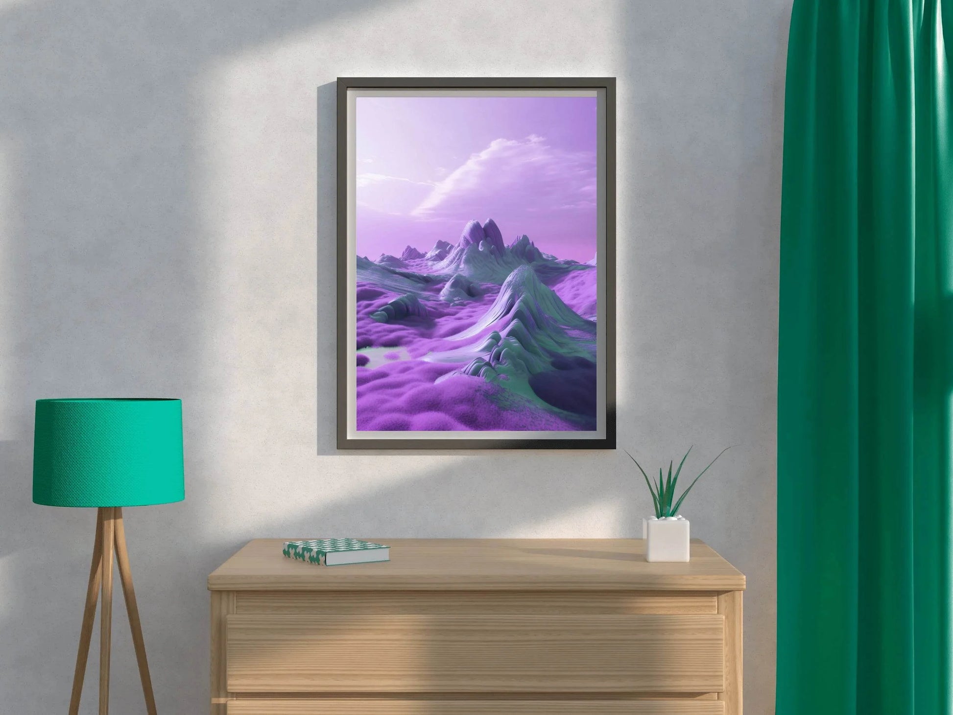 Purple Mountain Wall Art - beink online art store