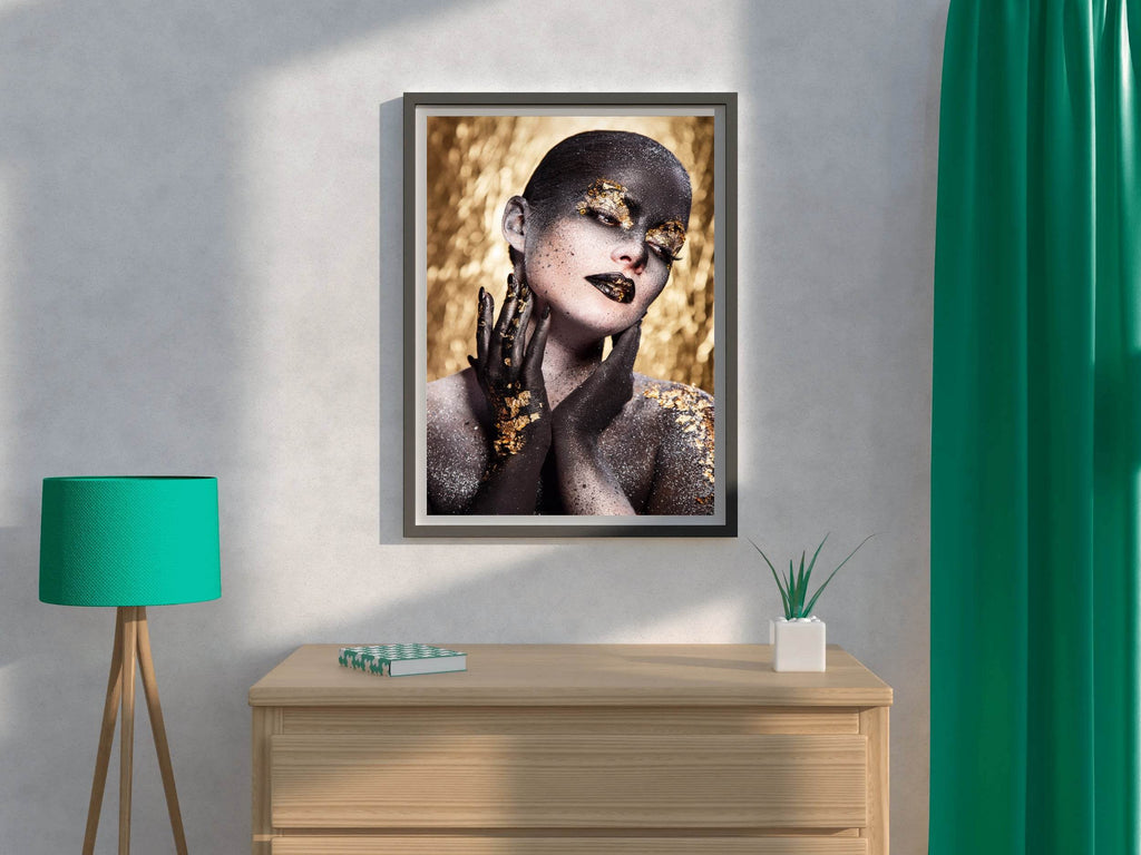Female in Black And Gold Wall Art - beink online art store