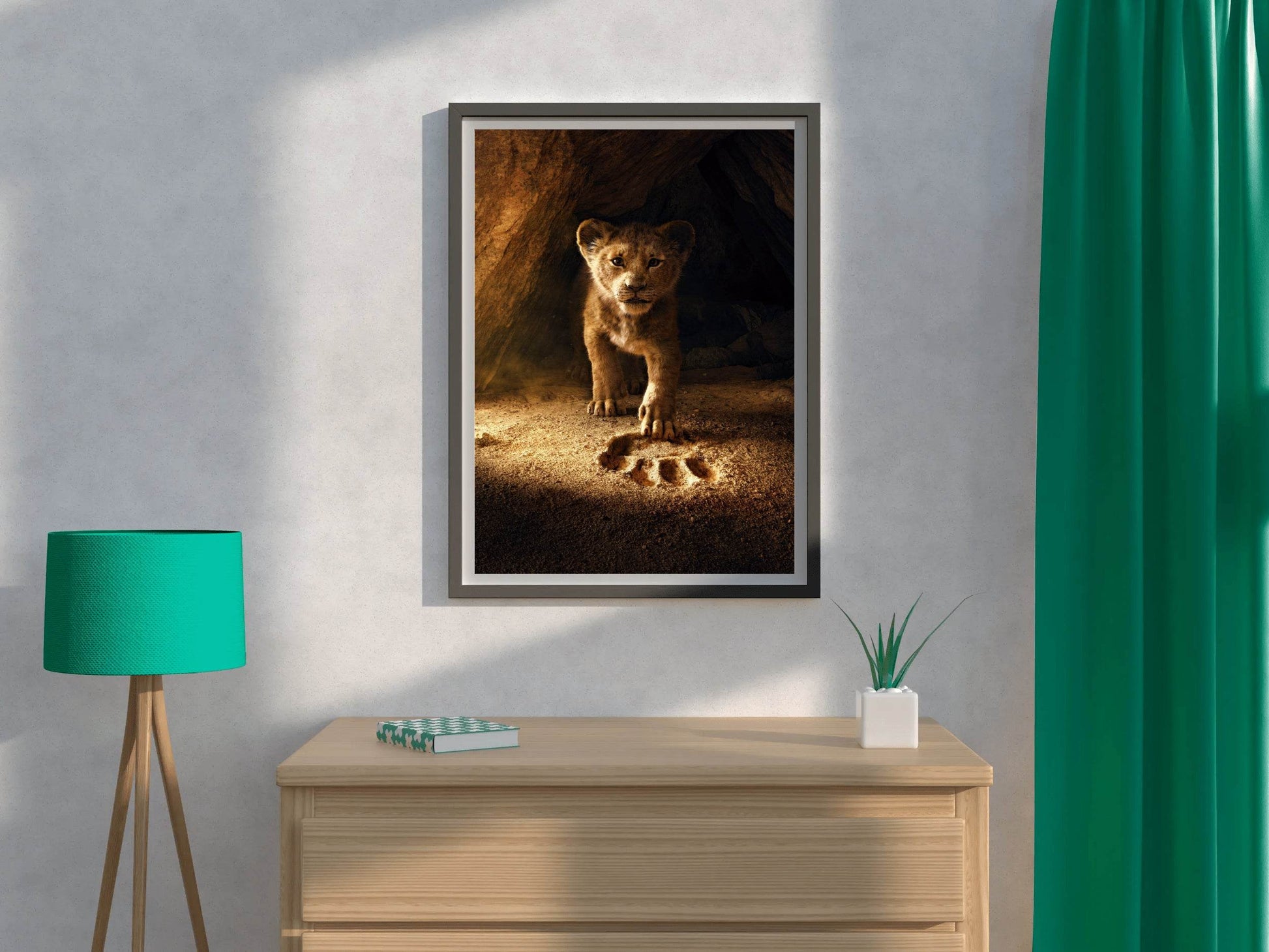 The Lion King Cub in Cave Wall Art - beink online art store