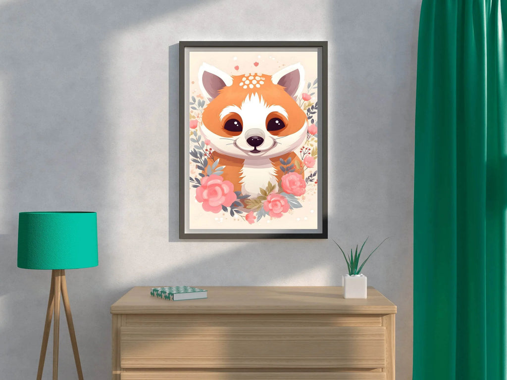 Cute Red Panda Illustration - beink online art store