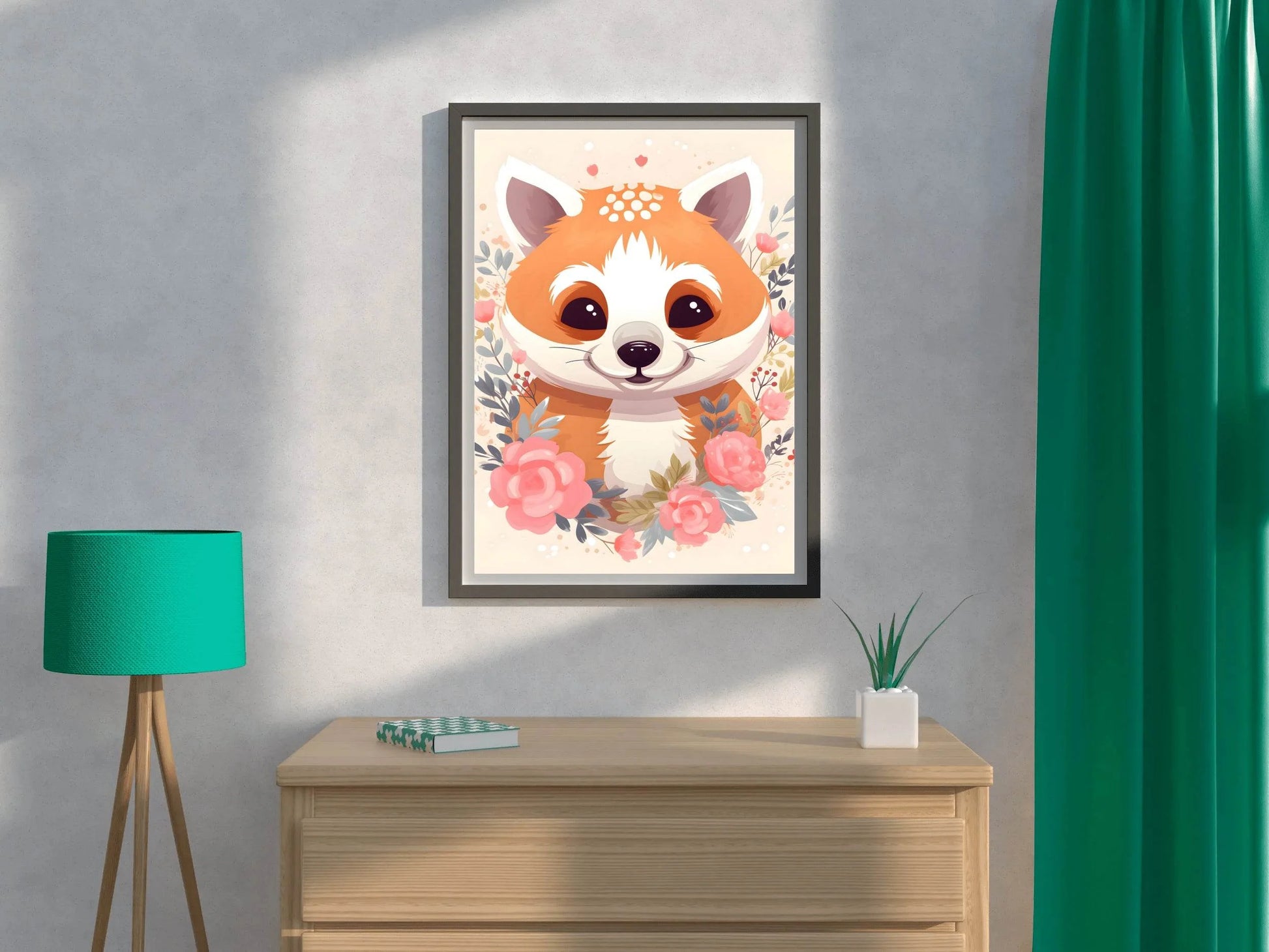 Cute Red Panda Illustration - beink online art store
