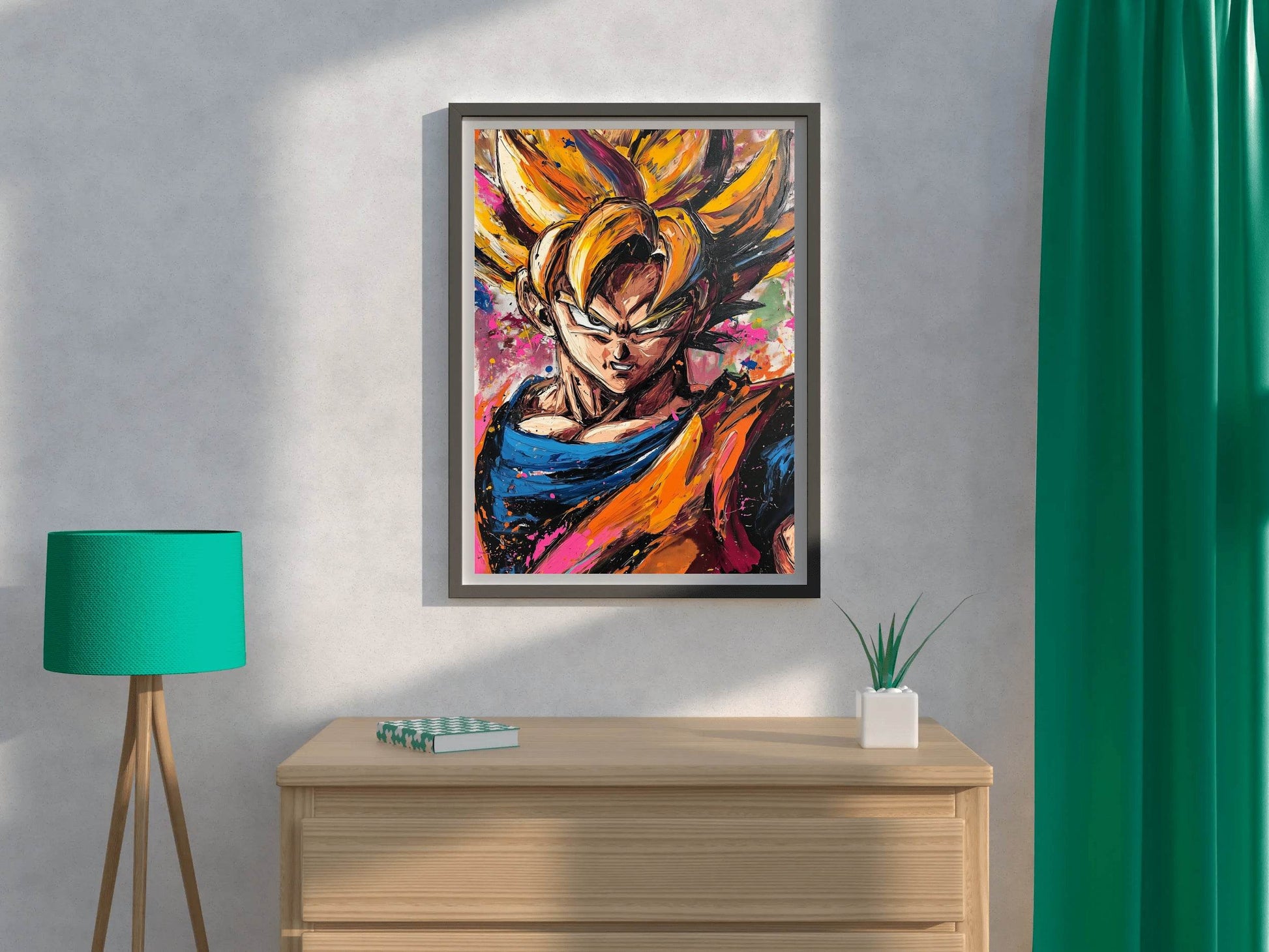 Painting of Goku- The Dragon Ball Series - beink online art store