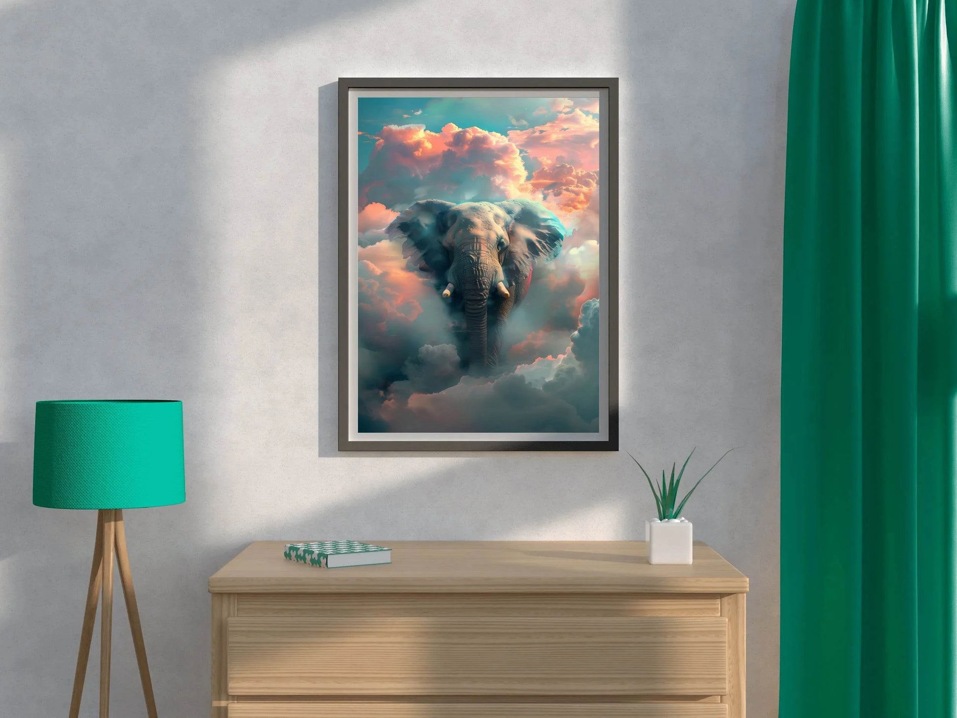 Painting of Fantasy Elephant Wall Art - beink online art store