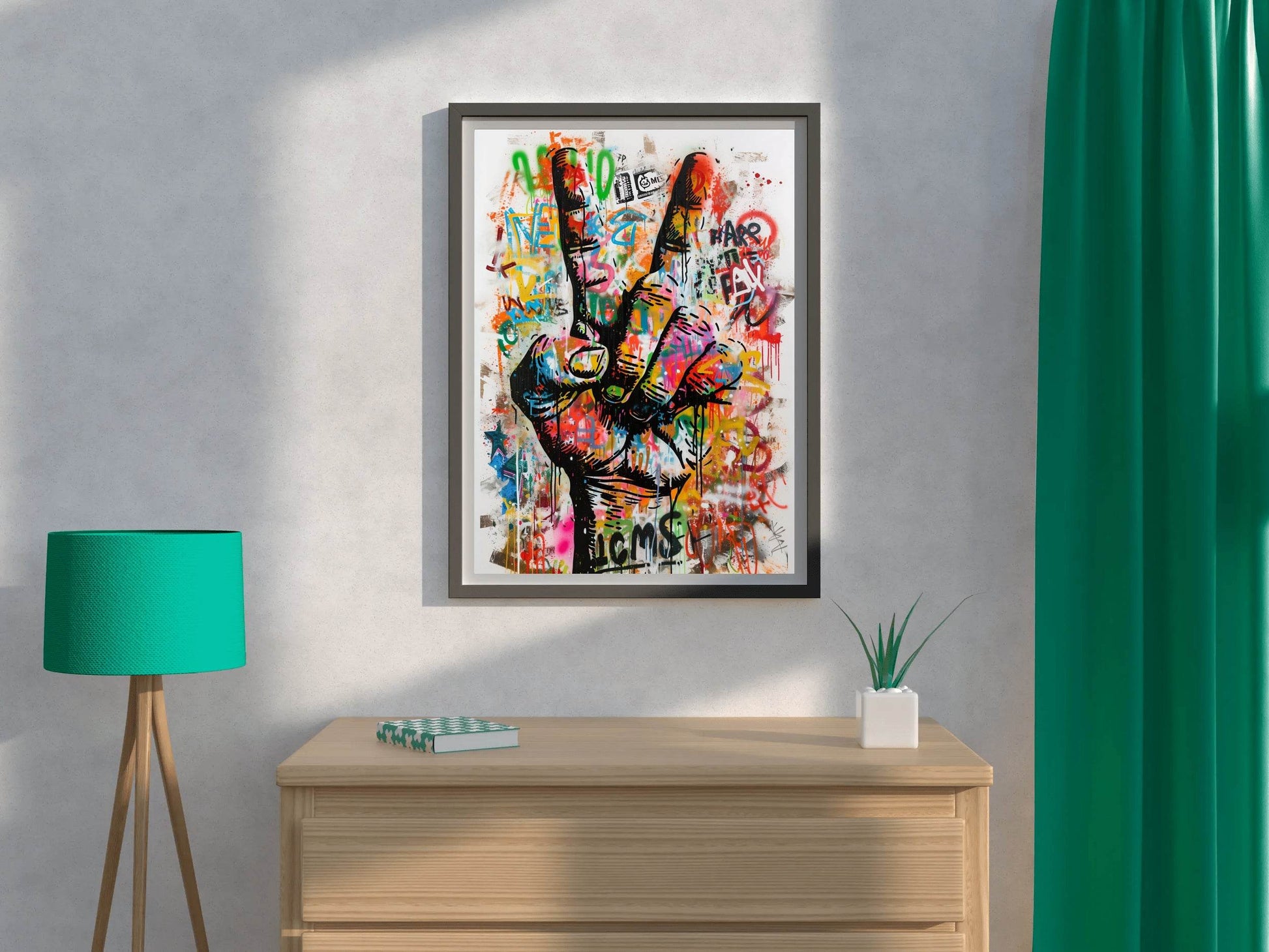 Graffiti Peace Sign Wall Art - beink online art store