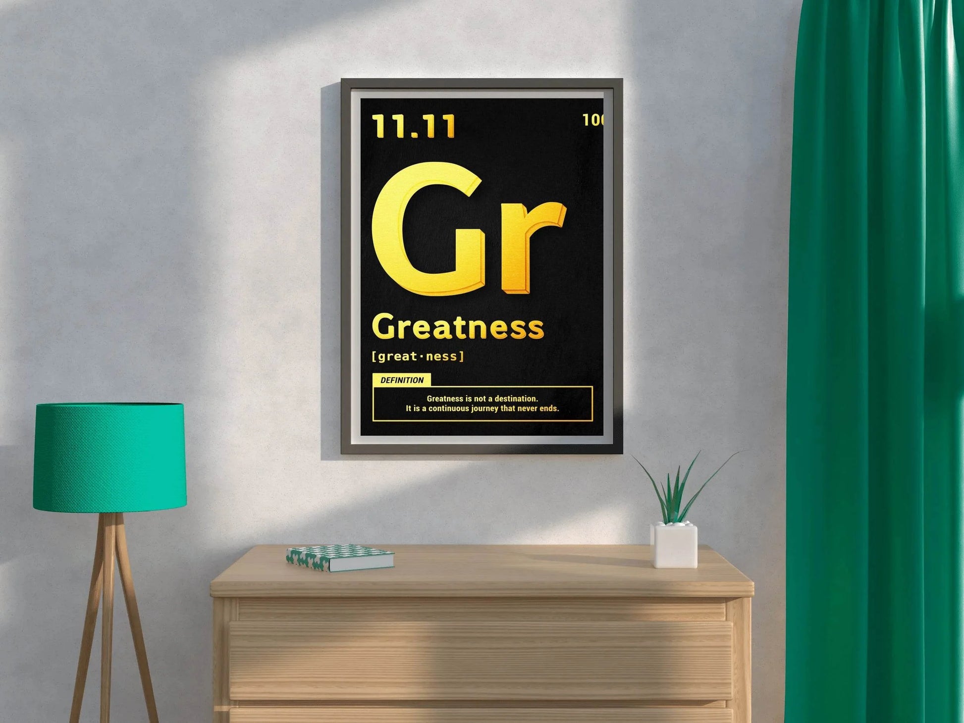 11.11 Greatness Motivational Gold Wall Art - beink online art store