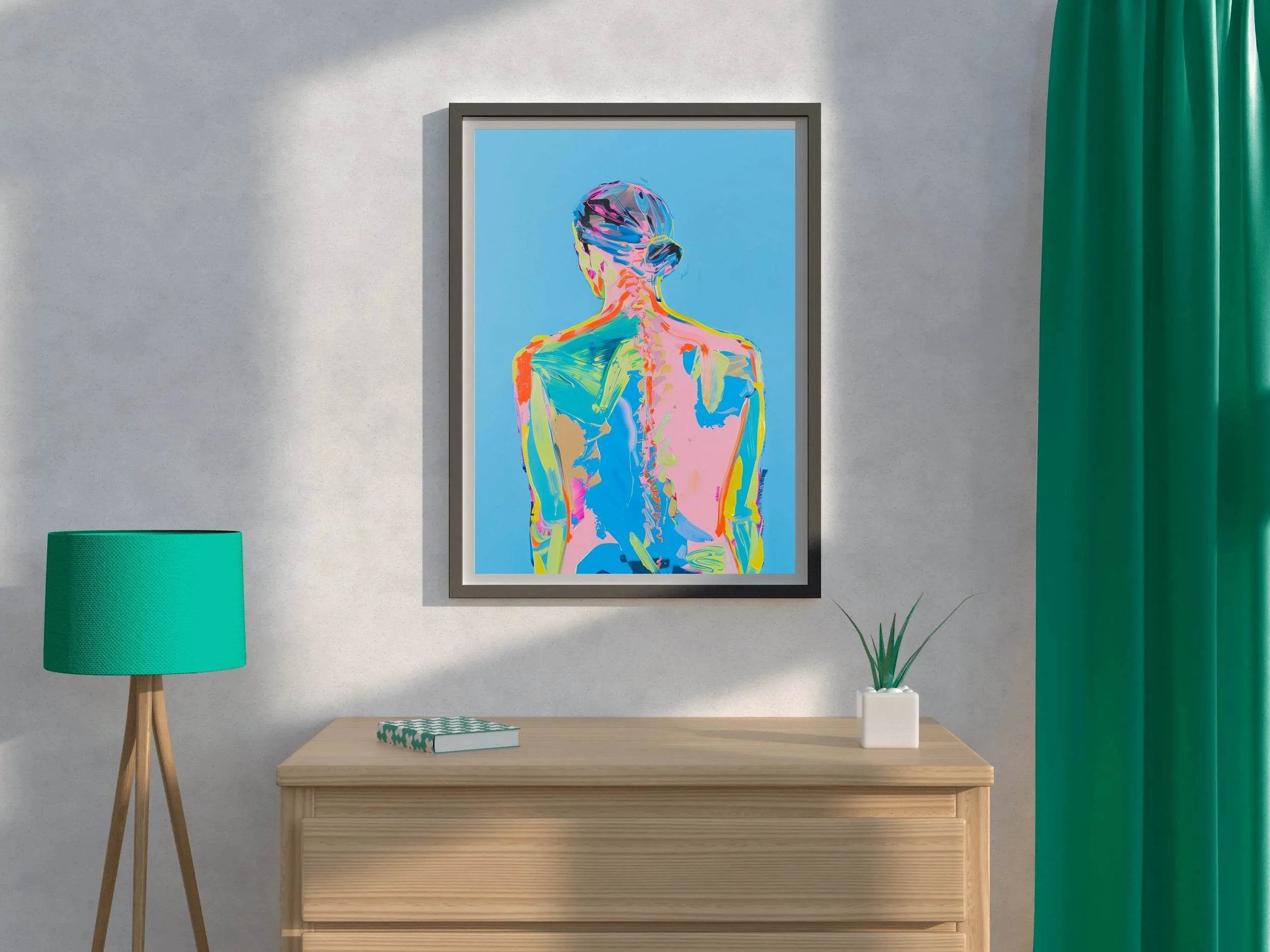 Colorful Watercolor Painting of a Woman Wall Art - beink online art store
