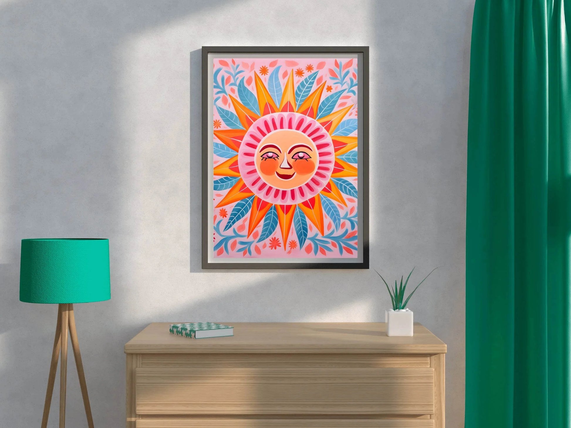 Mystical Smiling Sun Wall Art - beink online art store