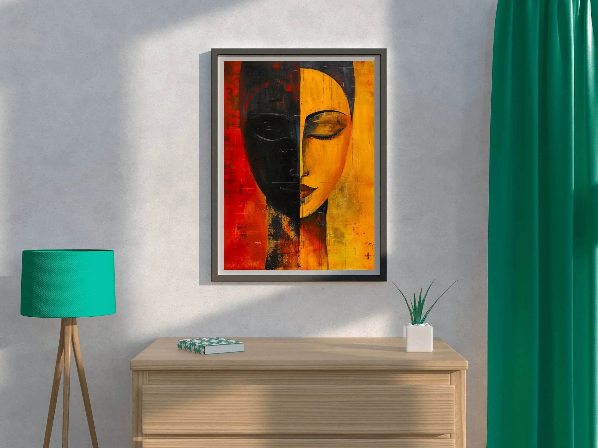 Two Faced Woman Canvas Wall Art - beink online art store
