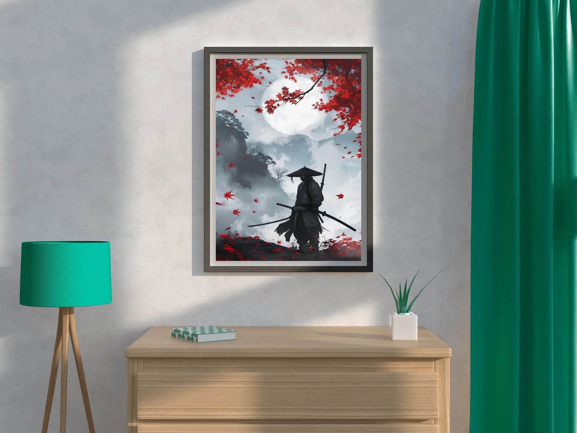 Samurai And Mountain Fuji Wall Art - beink online art store