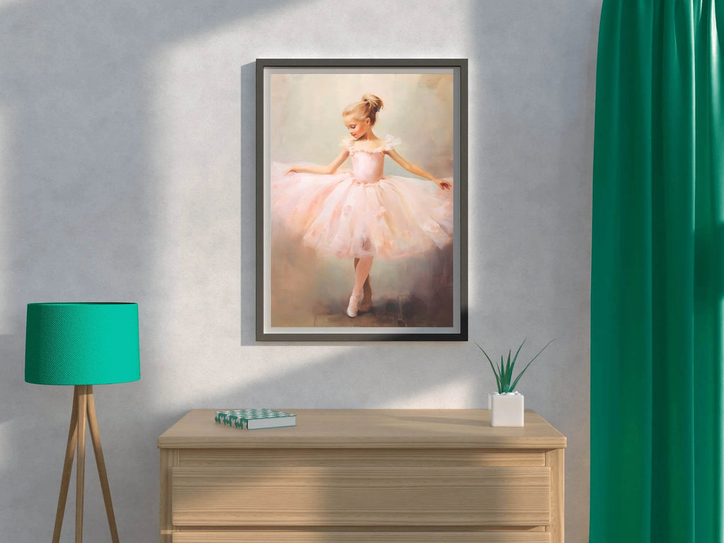 Watercolor Brushed Painting of Dancing Girl - beink online art store