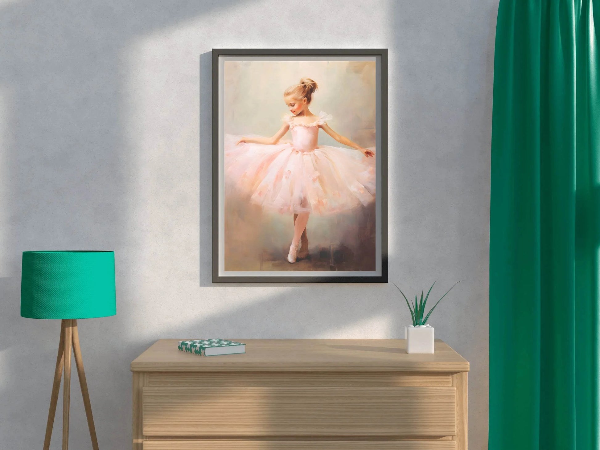 Watercolor Brushed Painting of Dancing Girl - beink online art store