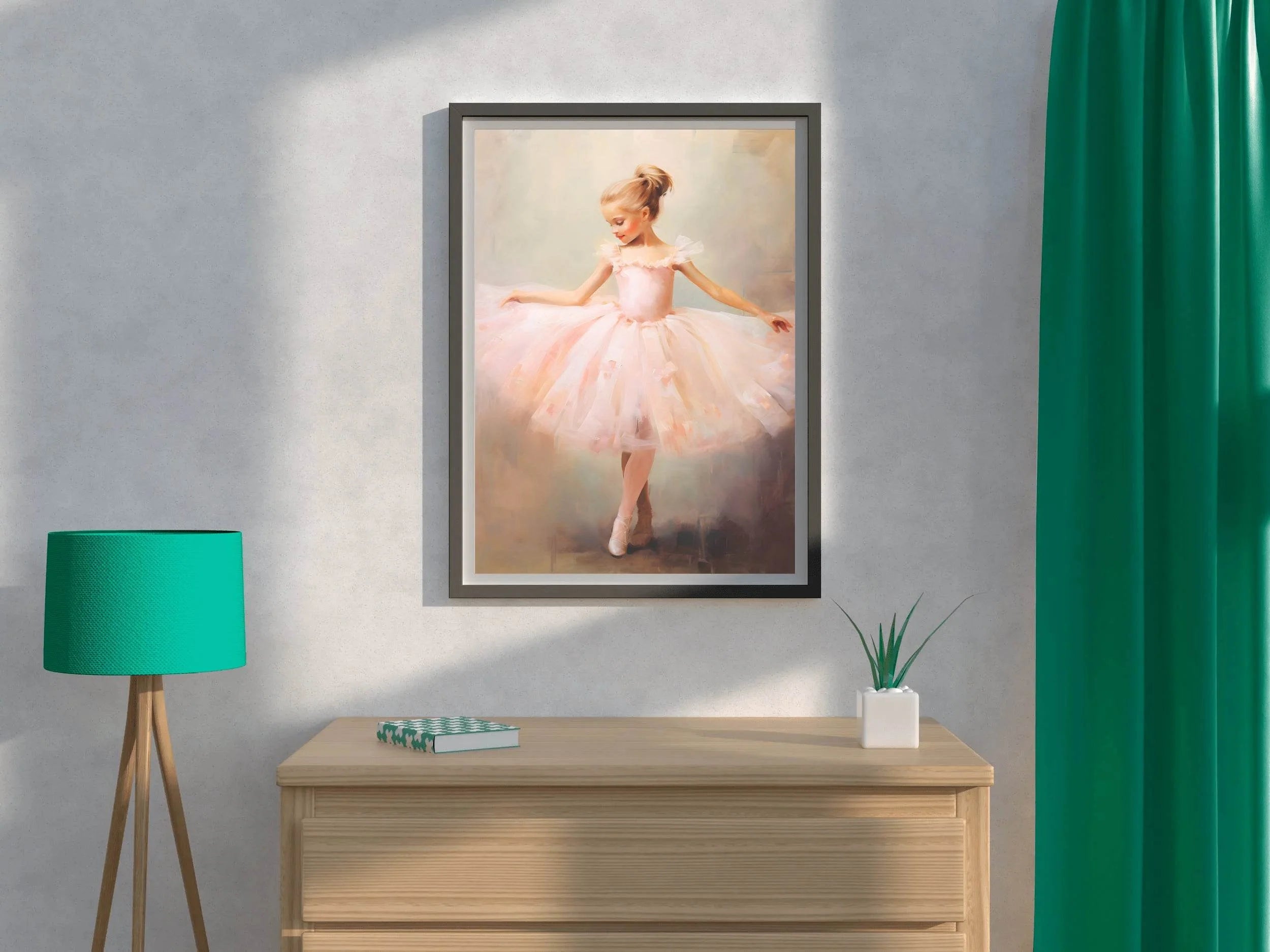 Watercolor Brushed Painting of Dancing Girl - beink online art store