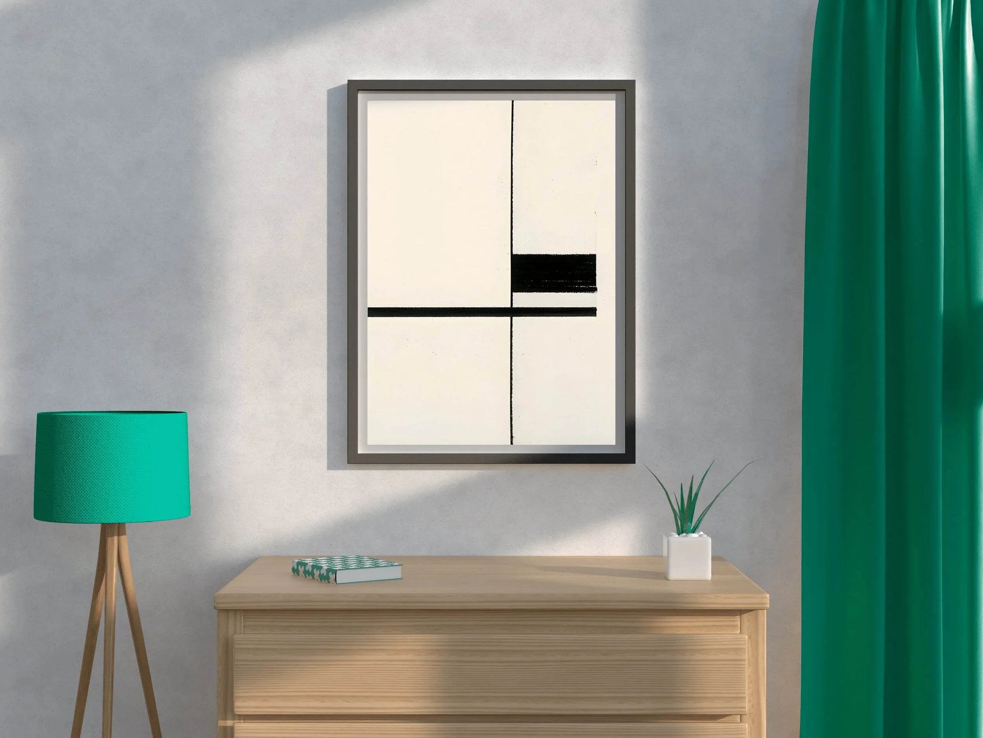 Black Mondrian Composition Wall Art - beink online art store