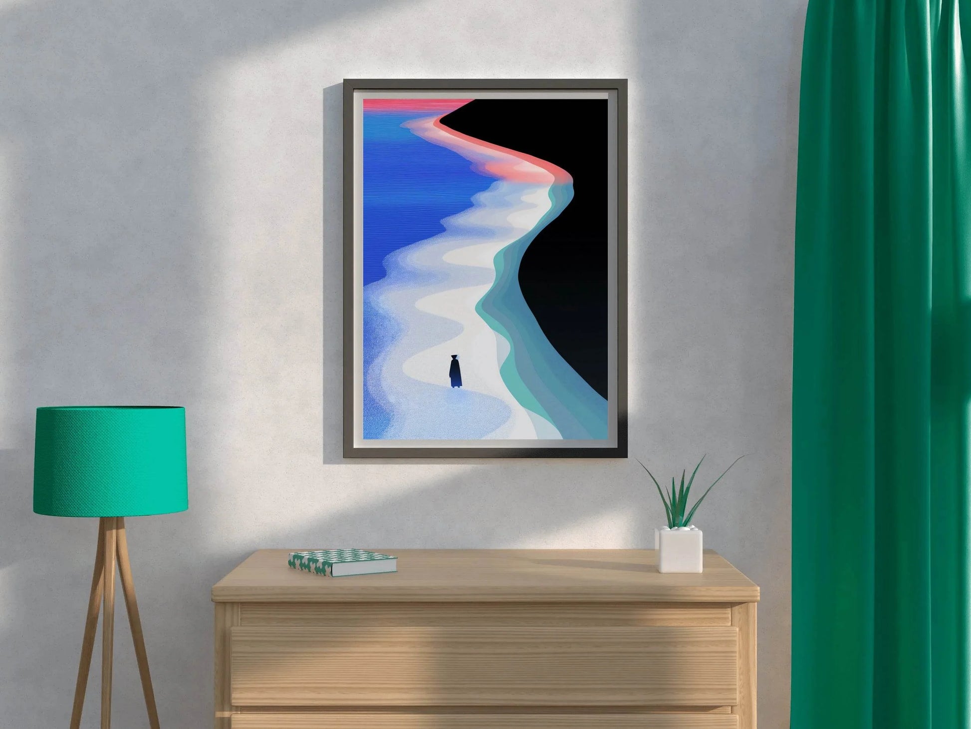 Solitary Figure on the Shore Wall Art - beink online art store