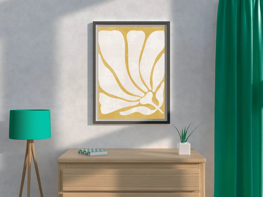 Golden Petal Harmony Wall Art - beink online art store