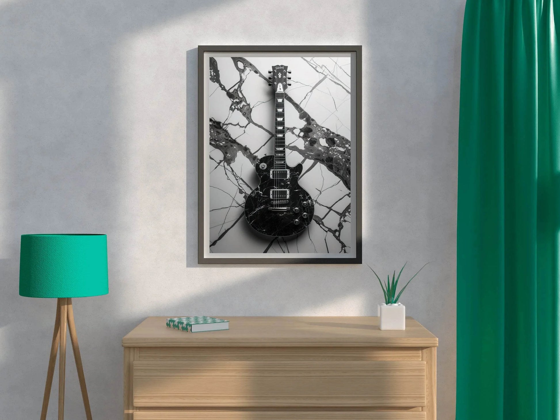 Rock Roll Guitar Wall Art - beink online art store