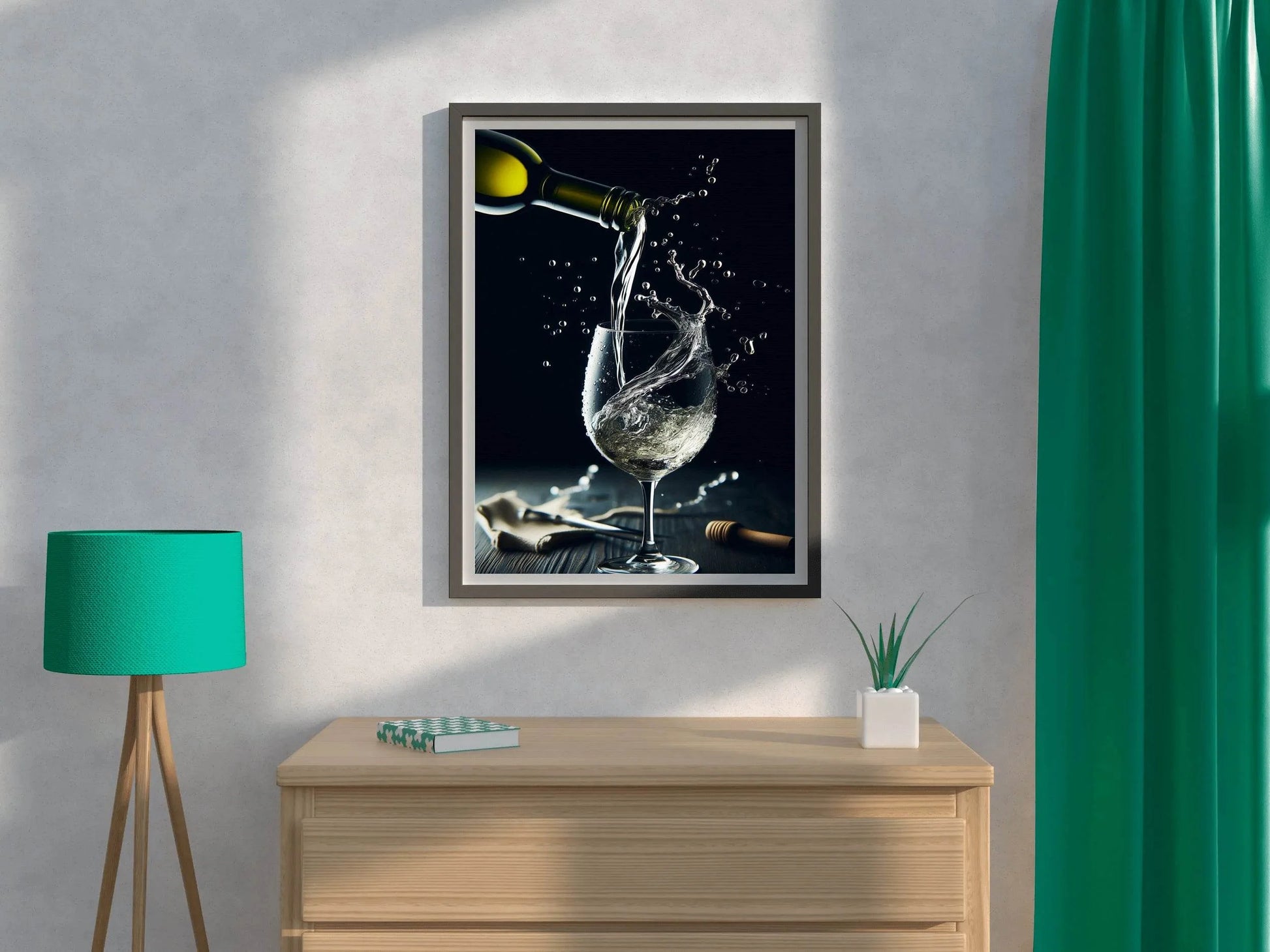 Pouring a Drink Into a Glass Wall Art - beink online art store