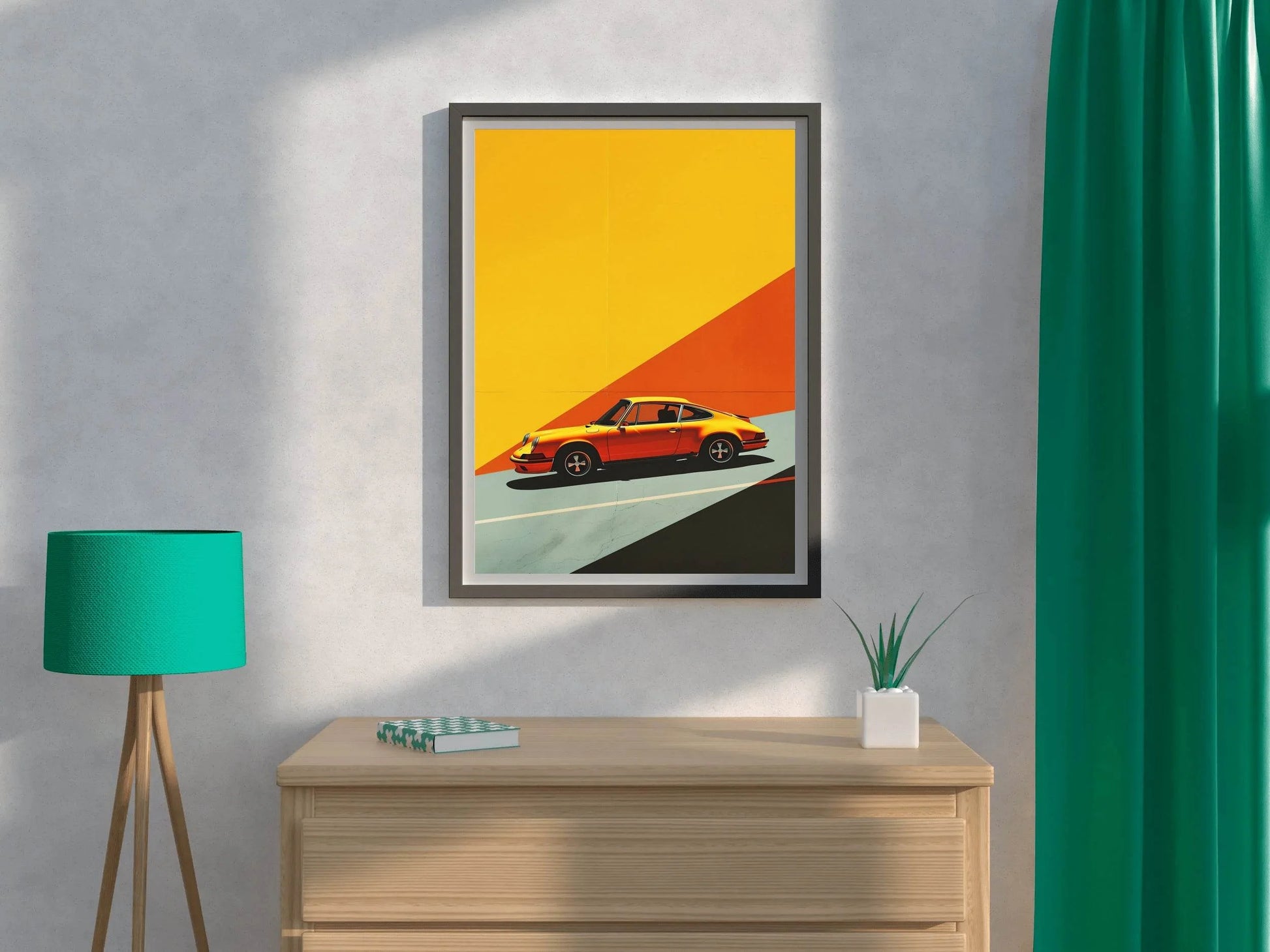 Porsche911 RS Yellow Wall Poster - beink online art store
