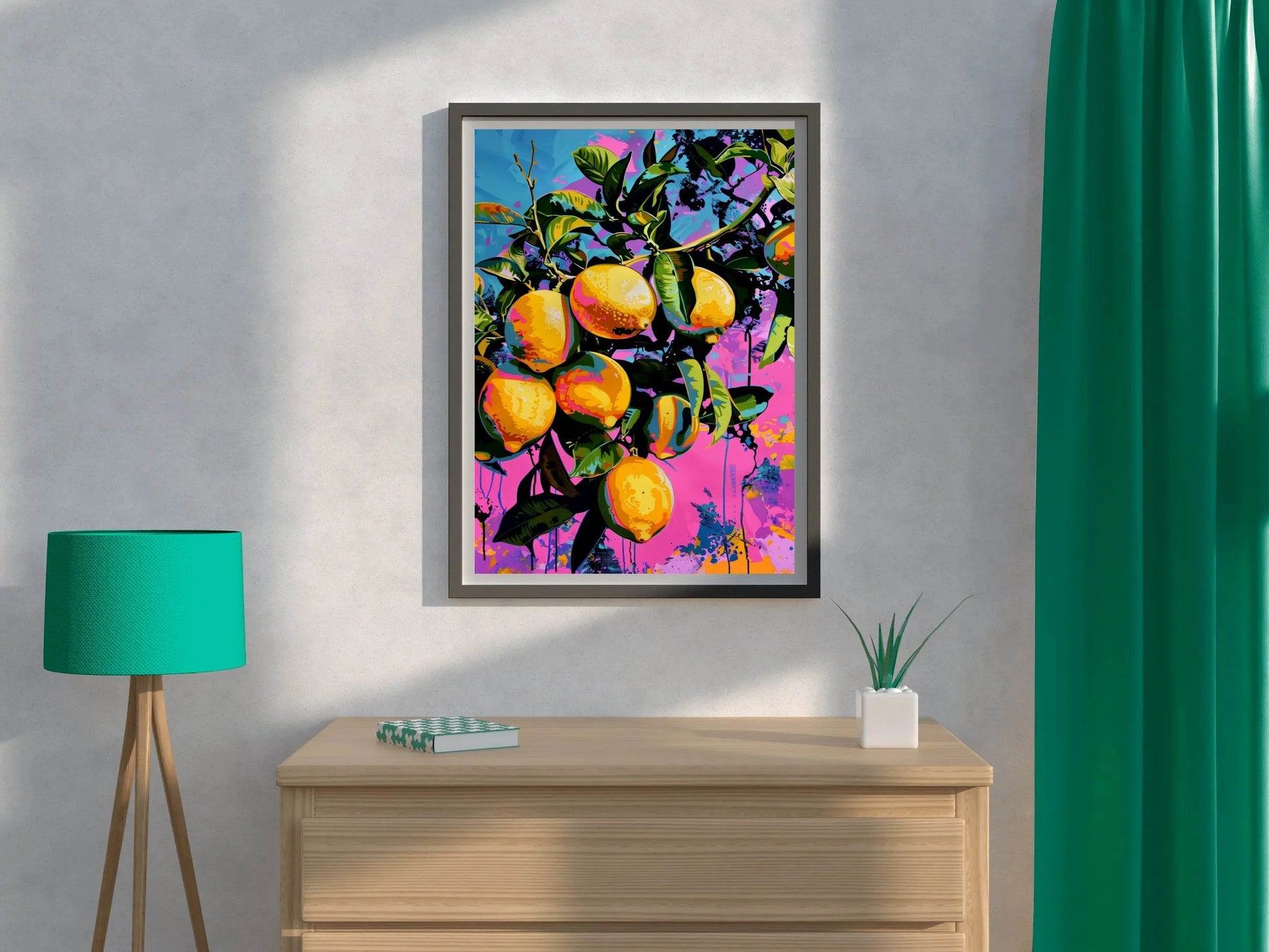Vibrant Lemon Grove Wall Art - beink online art store