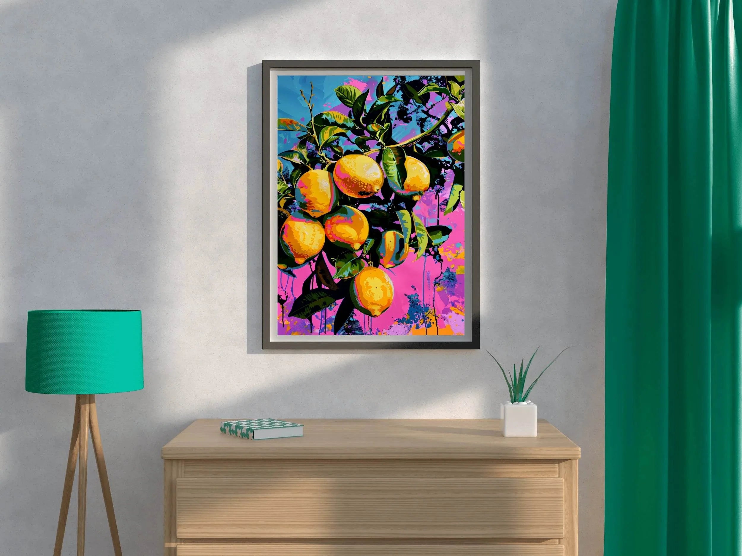 Vibrant Lemon Grove Wall Art - beink online art store