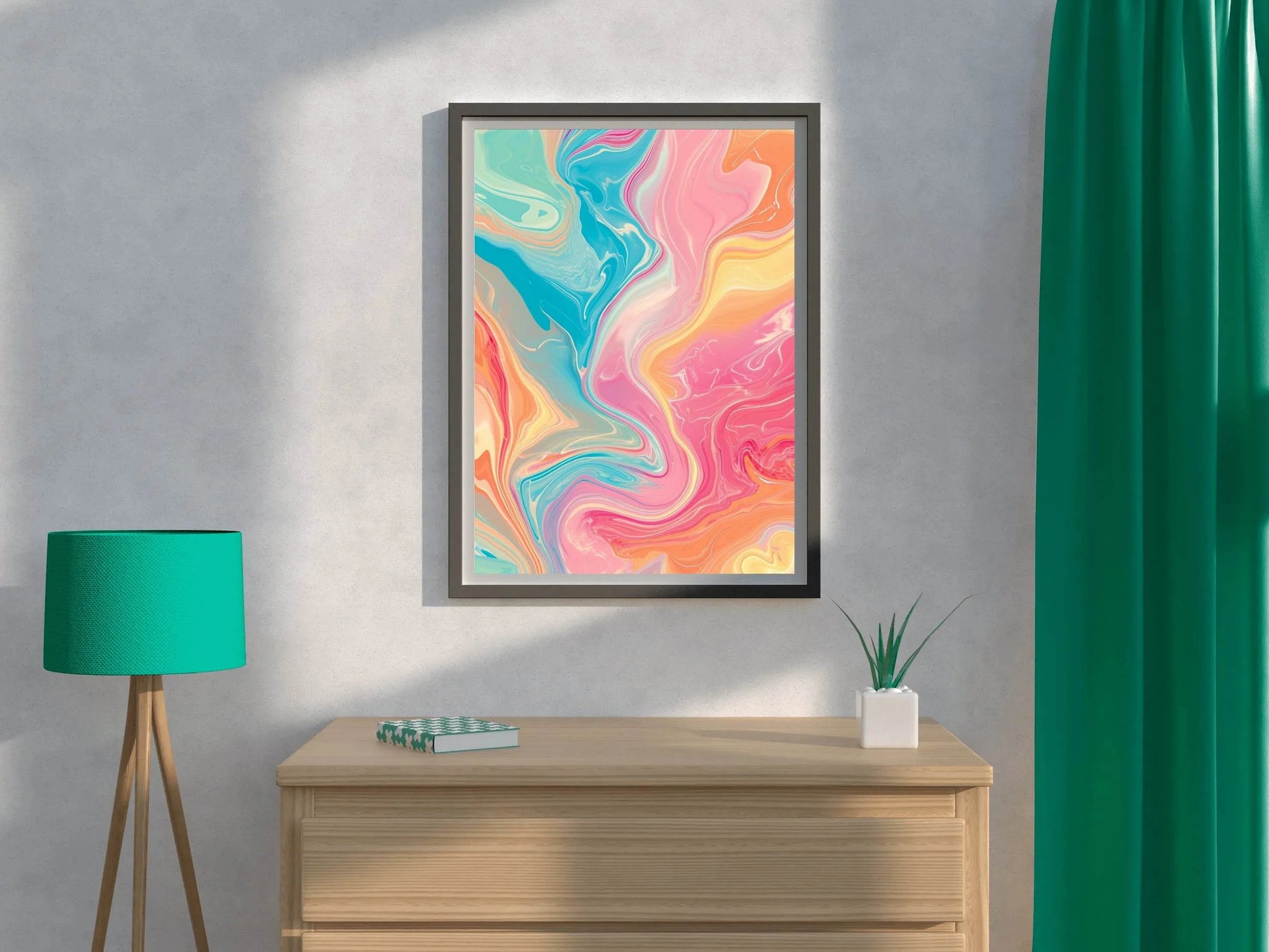 Colorful Liquid Abstract Bakground Digital Art - beink online art store