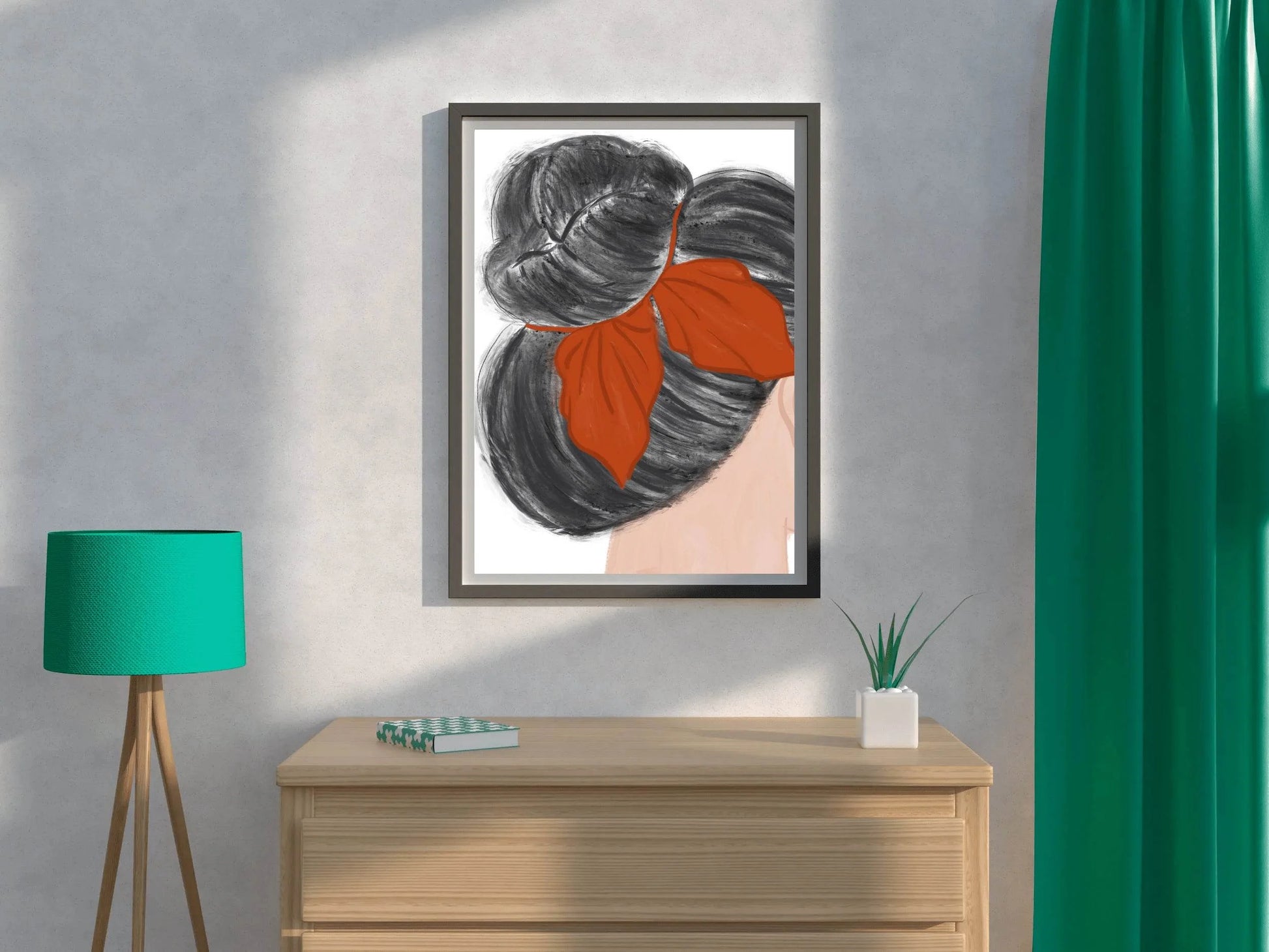 Painting of A Woman Hair Wall Art - beink online art store