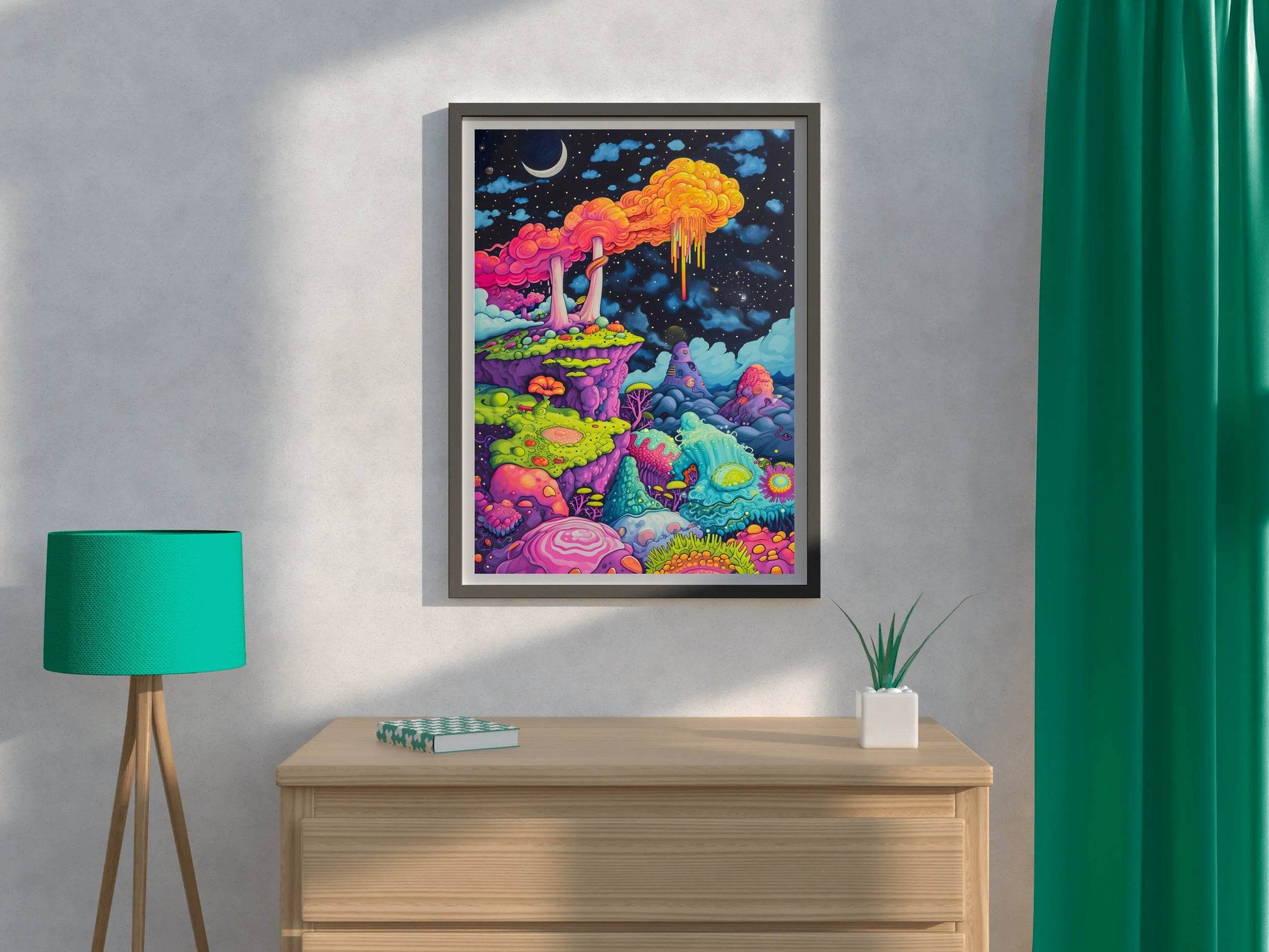 Colorful Psychedelic Themed Aesthetic Wall Art - beink online art store