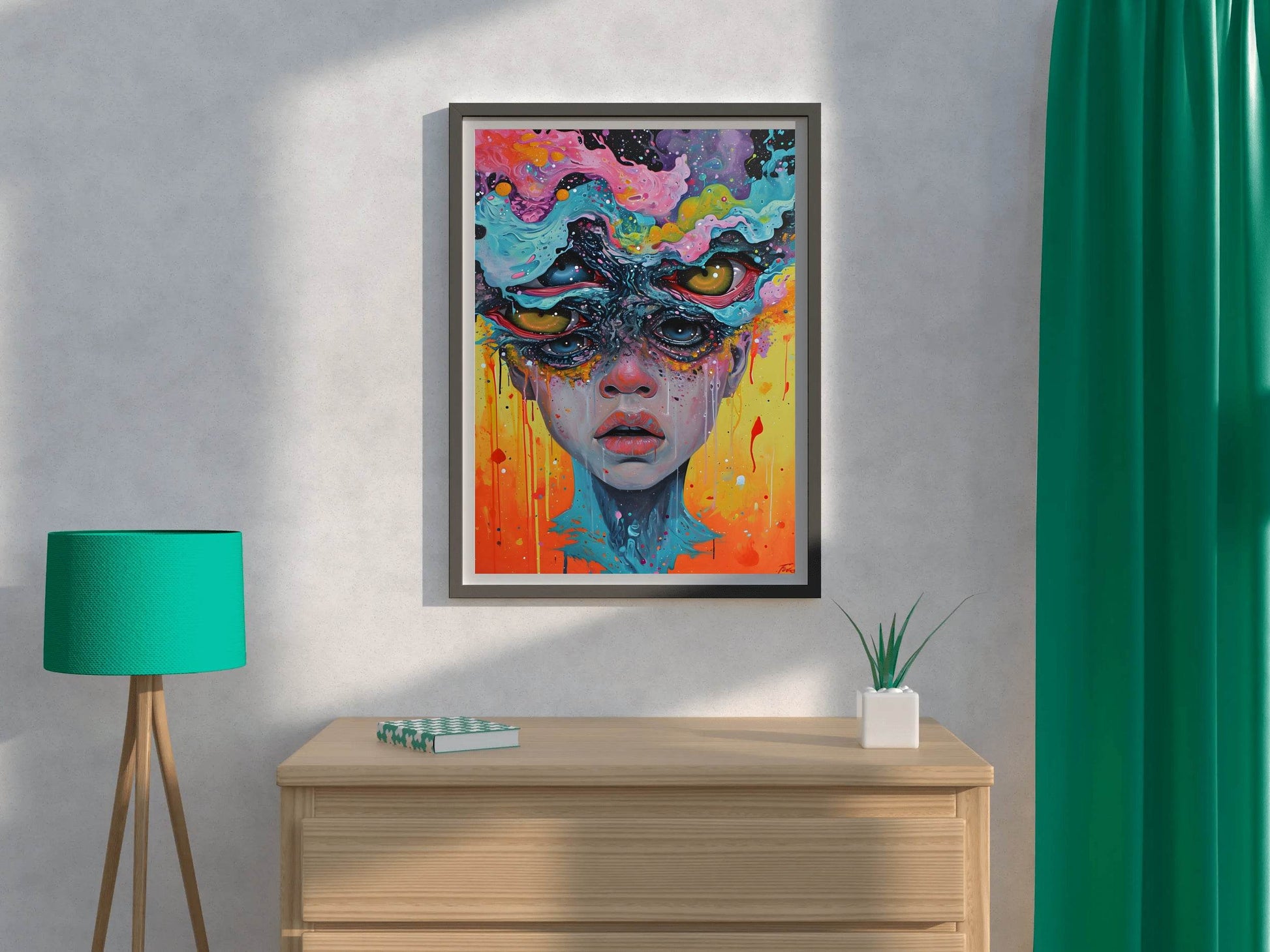 A Colorful Painting of a Woman - beink online art store