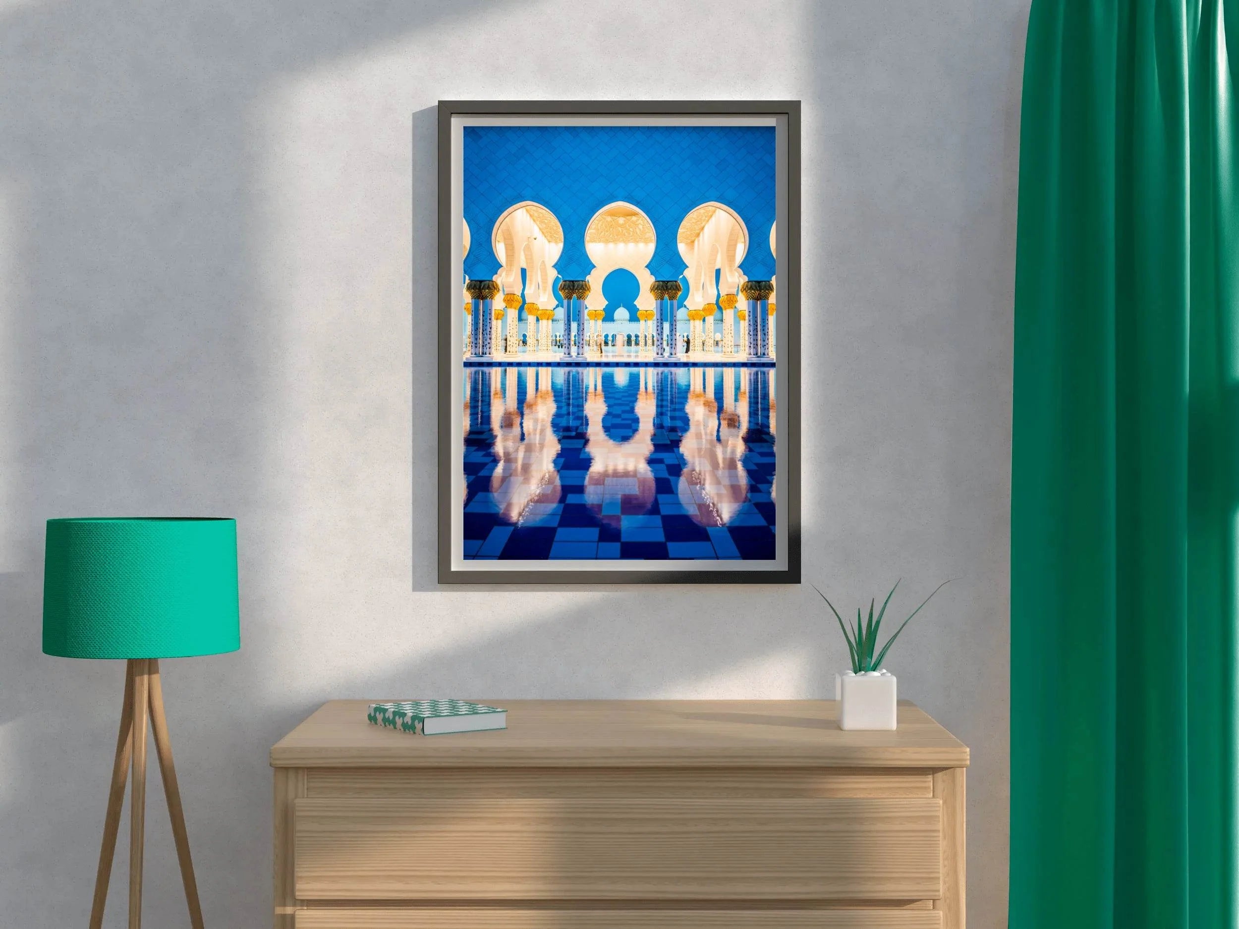 Blue Reflections in the Mosque Wall Art - beink online art store