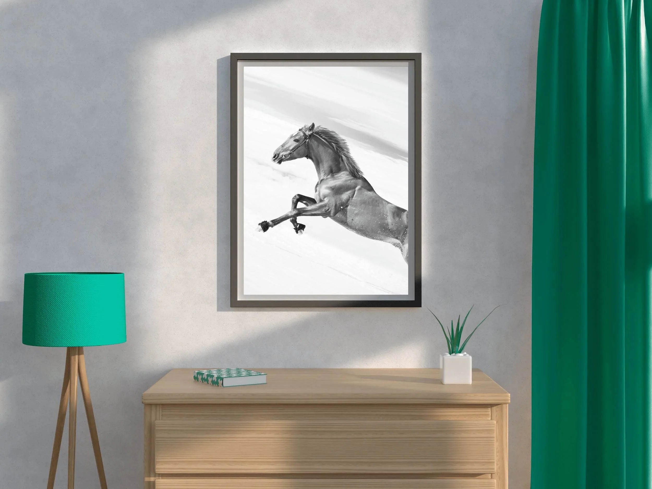 Sorrel Horse Black & White Wall Art - beink online art store