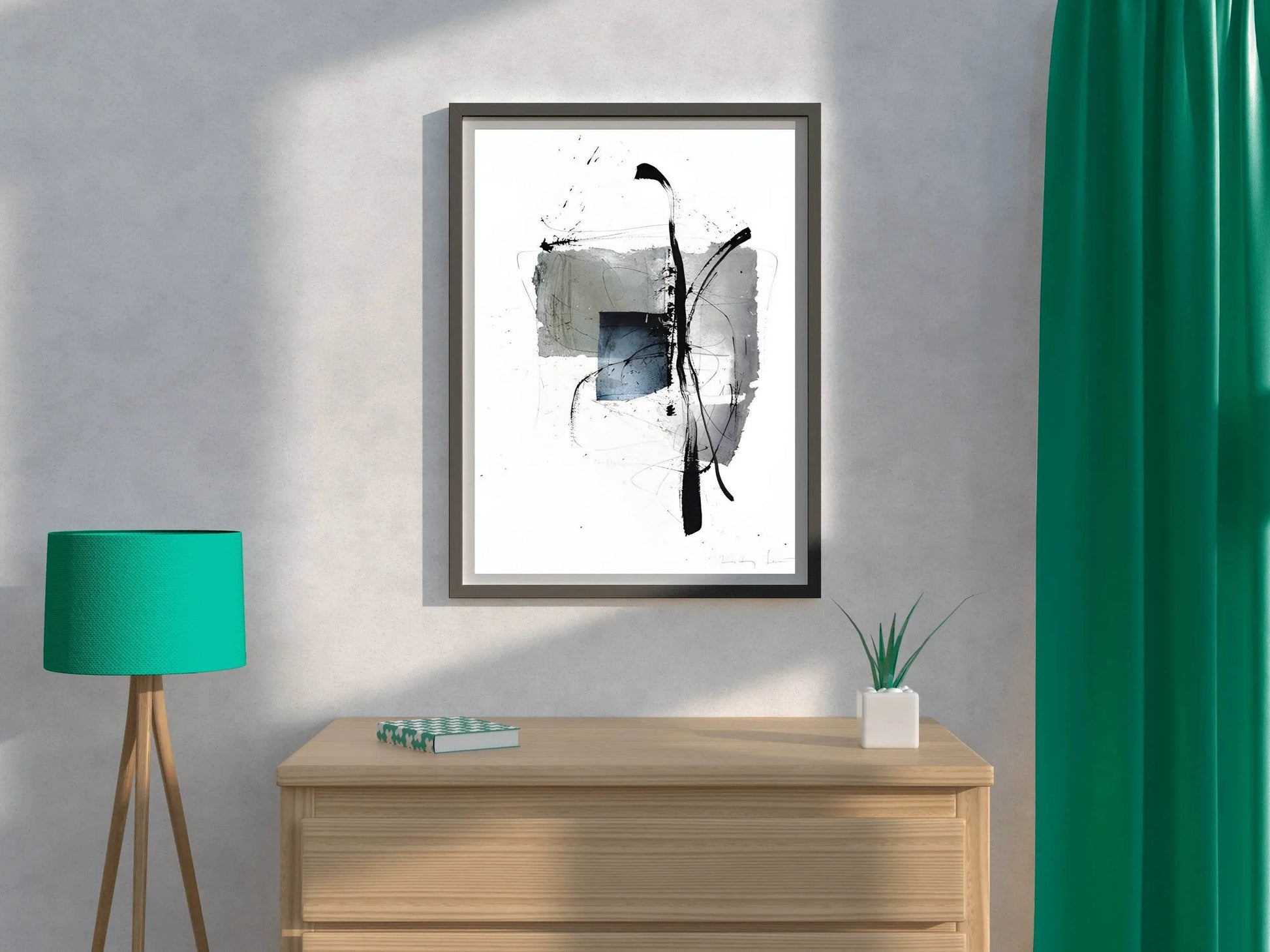 Dynamic Brush Strokes Modern Wall Art - beink online art store
