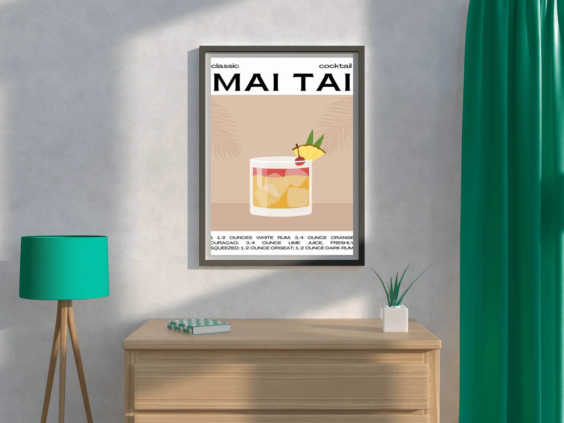 Mai Tai Cocktail Wall Art - beink online art store