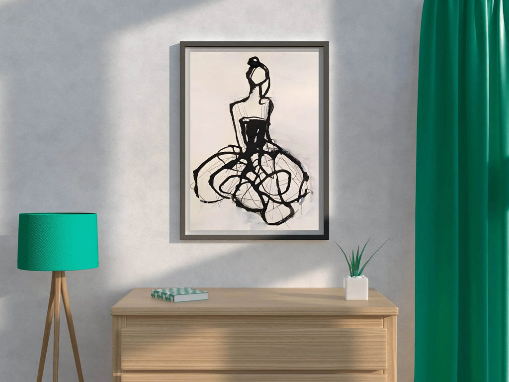 Watercolor Bridal Illustration Modern Wall Art - beink online art store
