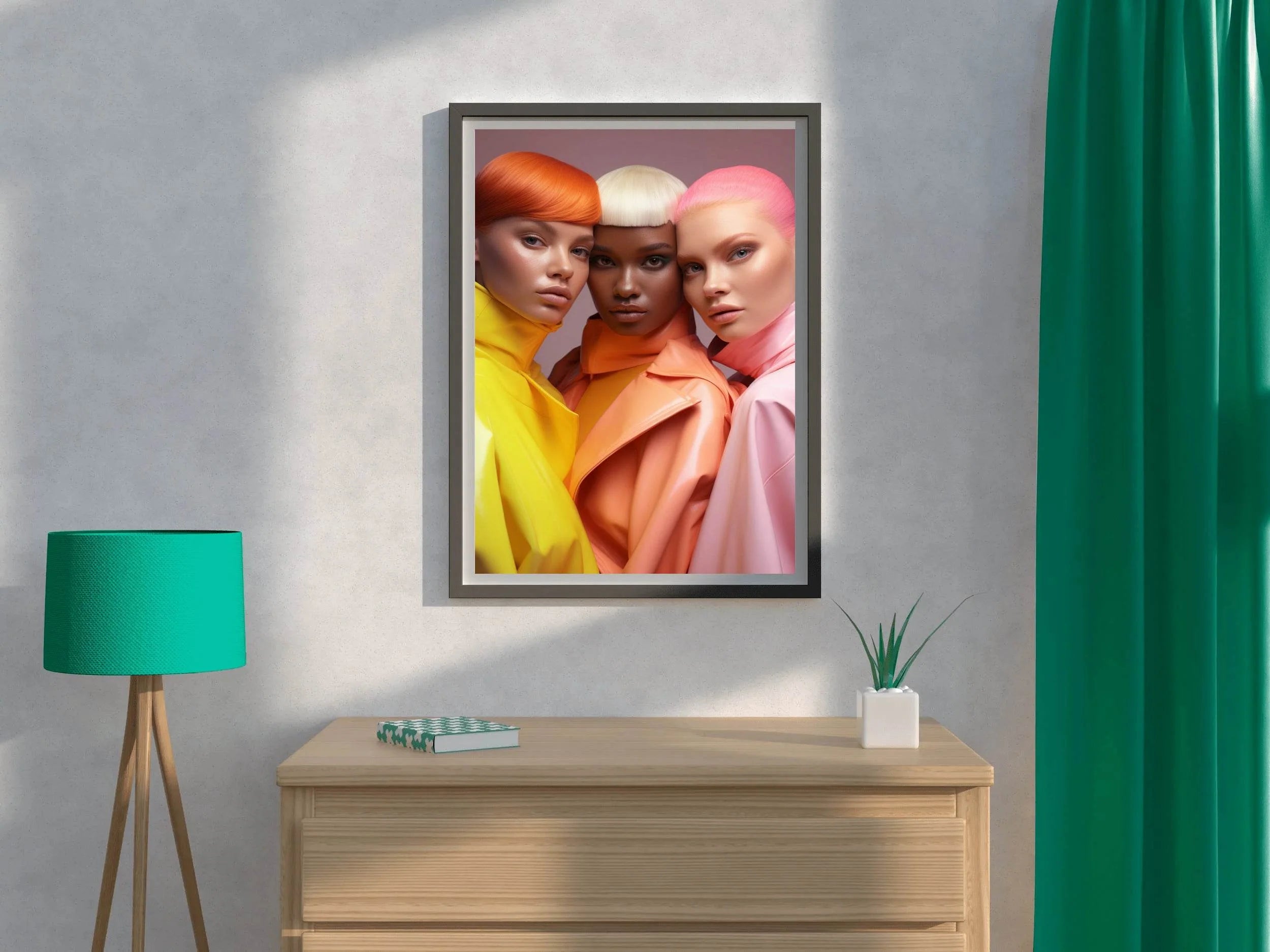 European Style Fantasy Hairstyle Wall Art - beink online art store