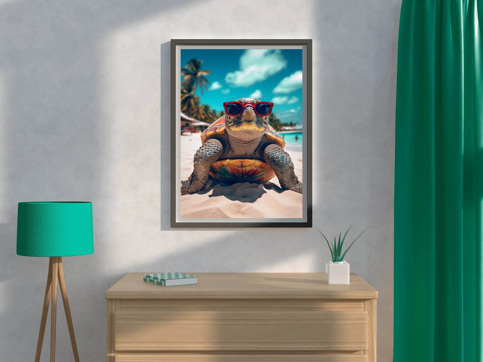 Loggerhead Sea Turtle Animal Wall Art - beink online art store