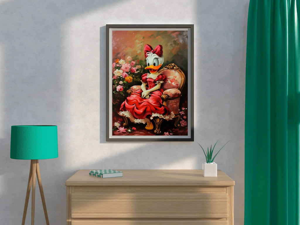 Painting of Daisy Duck Premium Wall Art - beink online art store