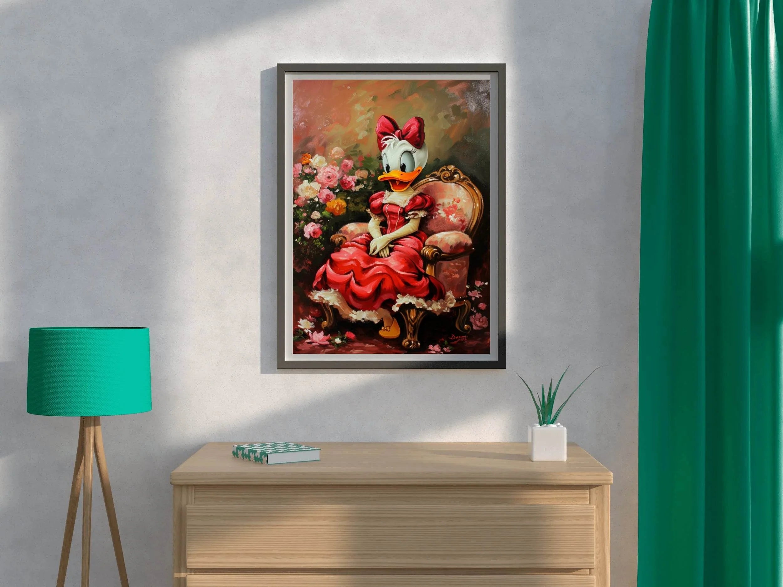 Painting of Daisy Duck Premium Wall Art - beink online art store