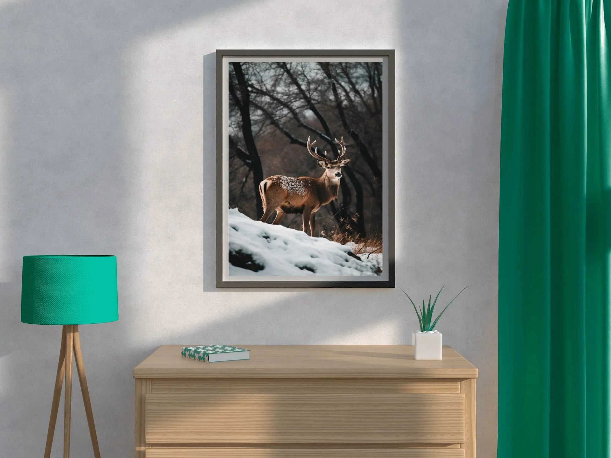 Bactrian Deer Animal Wall Art - beink online art store